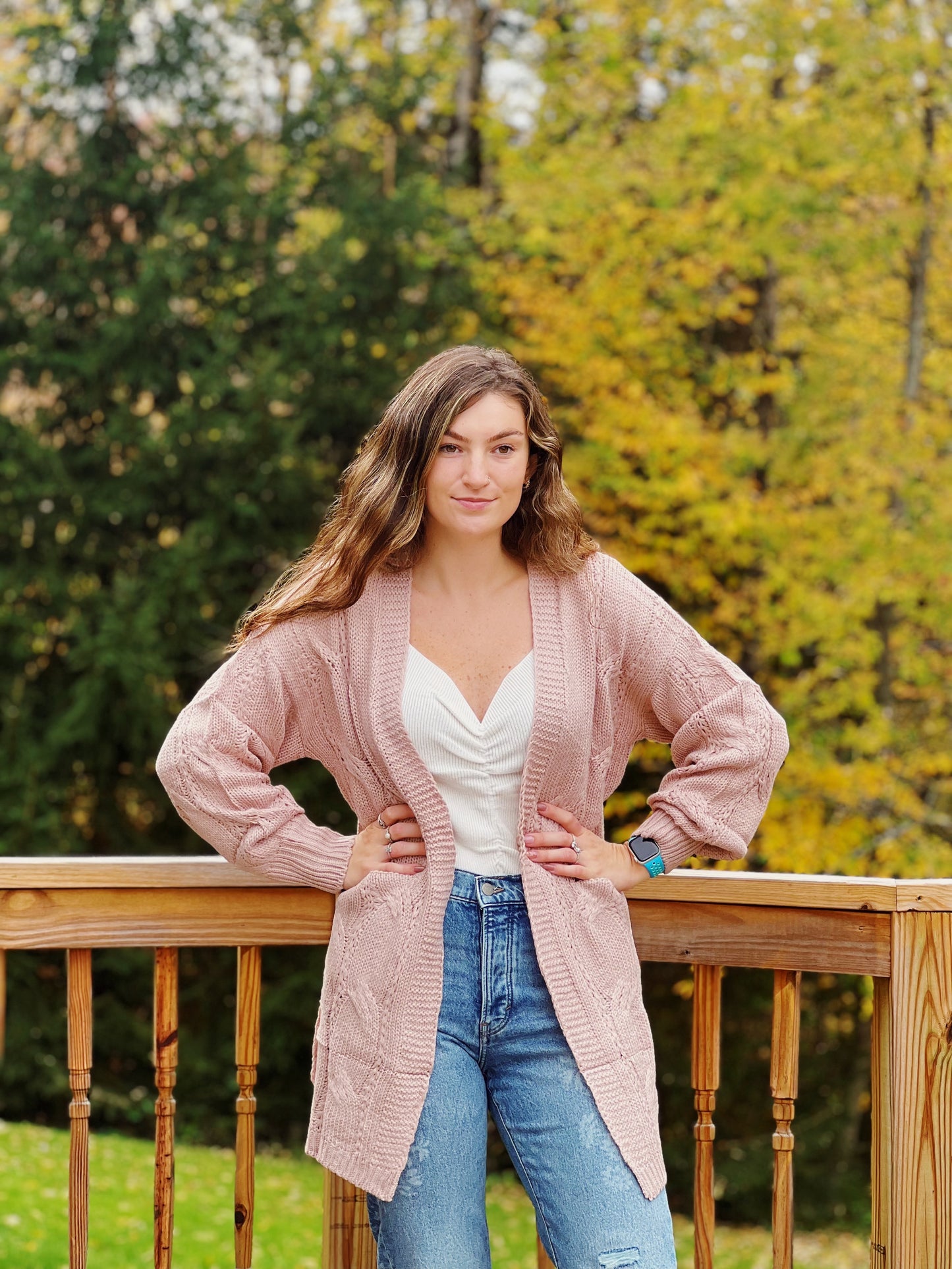 Points to Cozy Cable Knit Sweater Cardigan