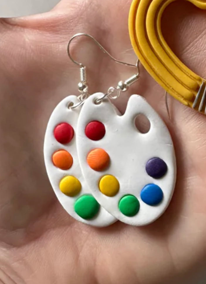Art Clay Dangle Earrings