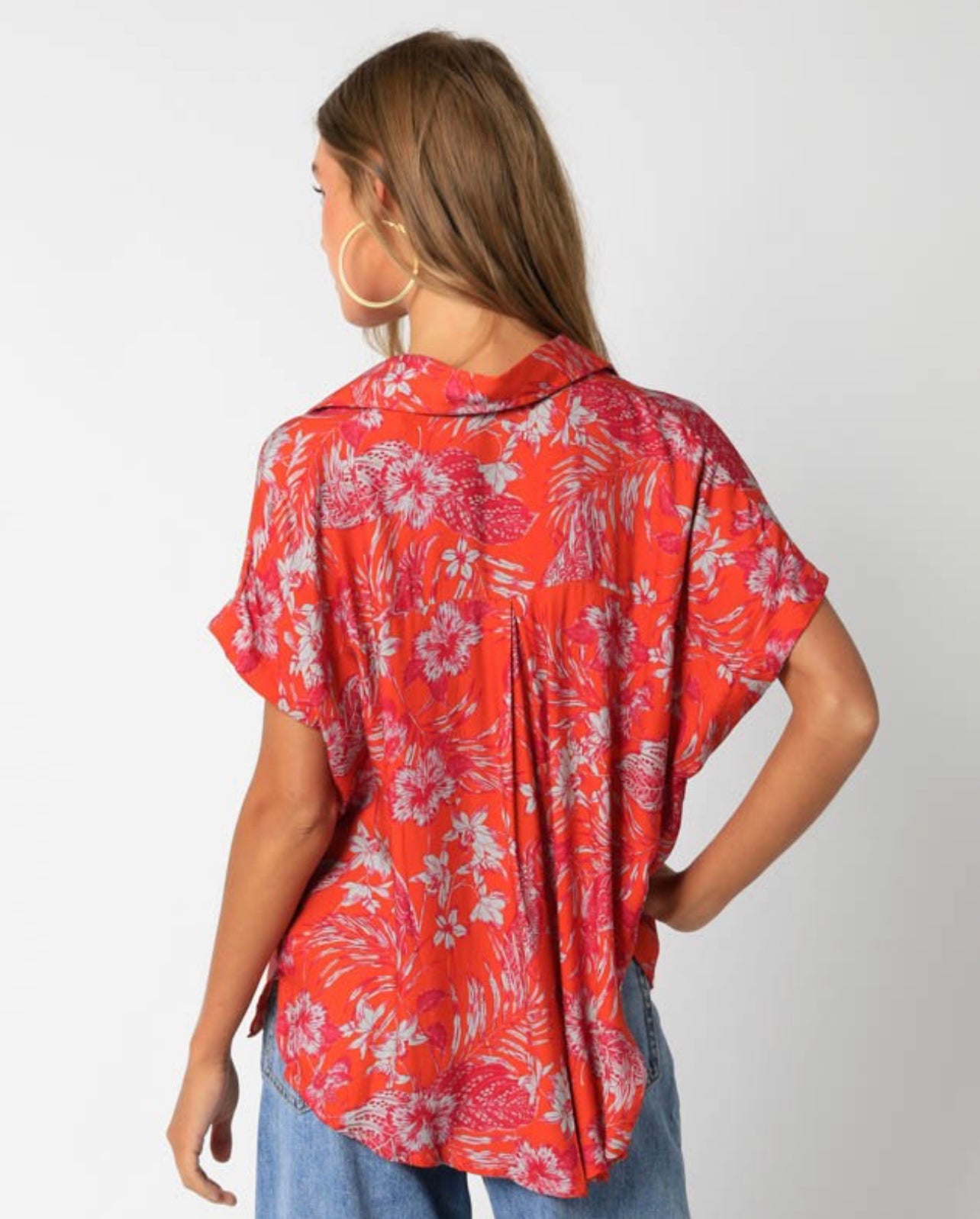 Take me to the Tropics Button Up Blouse