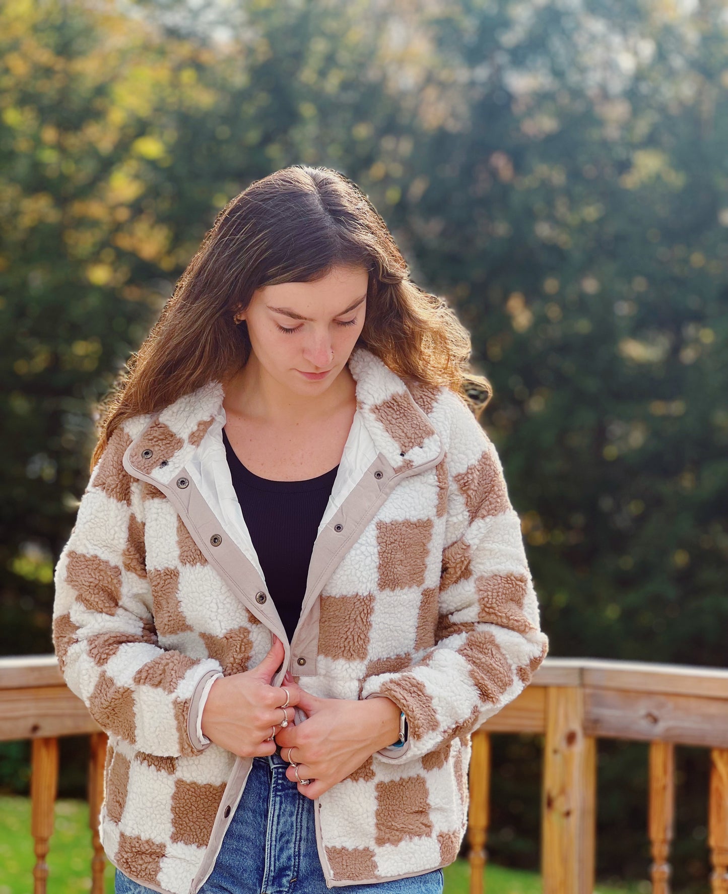 Checkered Sherpa Jacket
