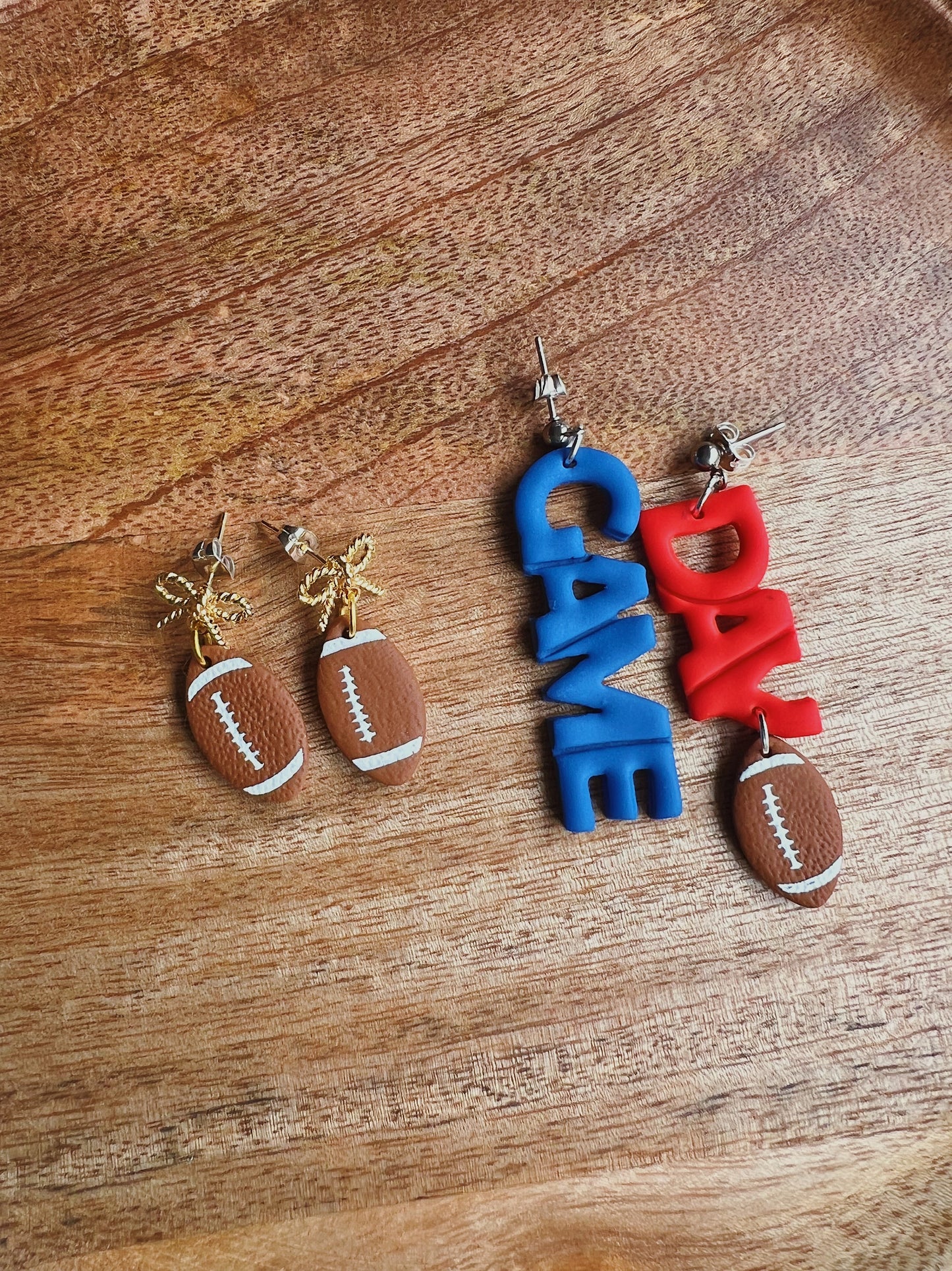 Bills Football Game Day Earrings