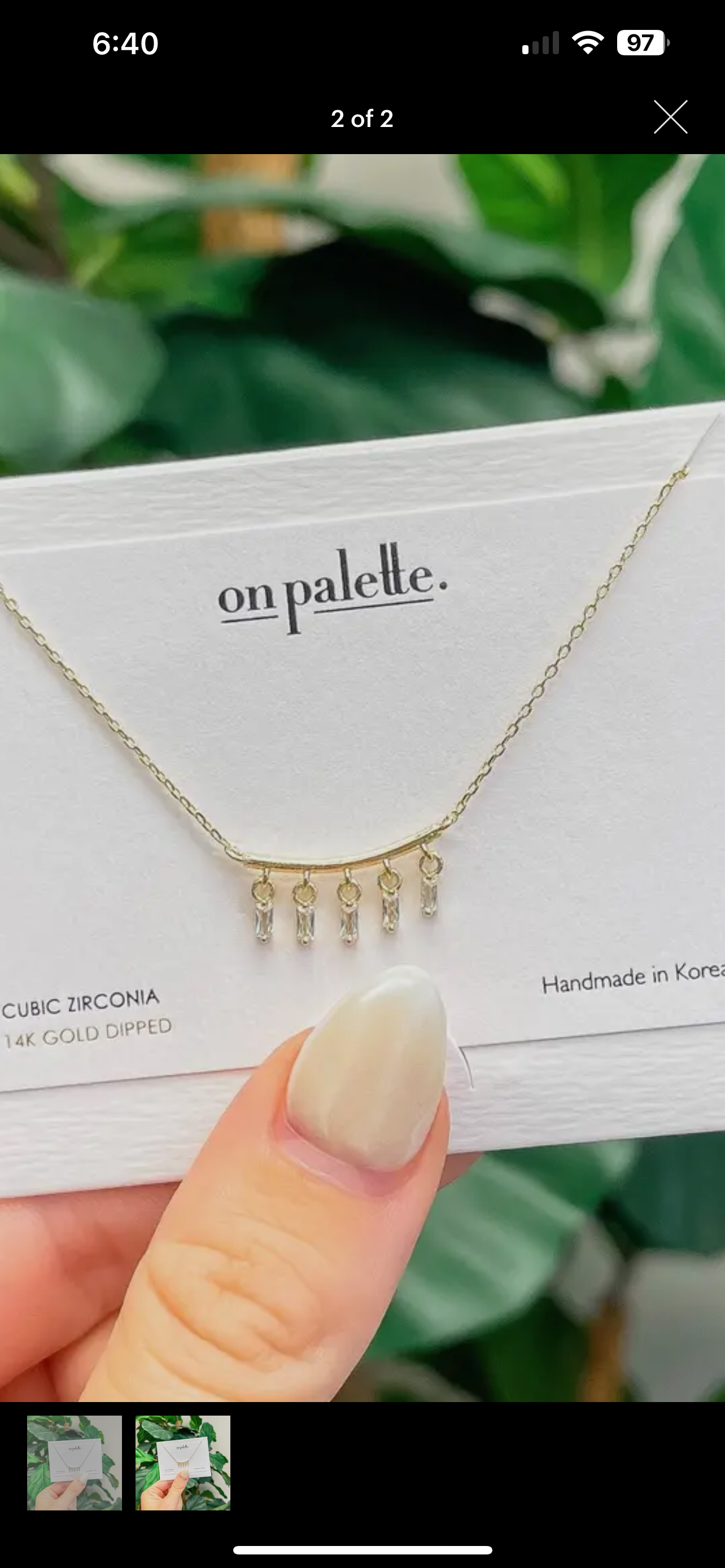 Baguette Bar Necklace