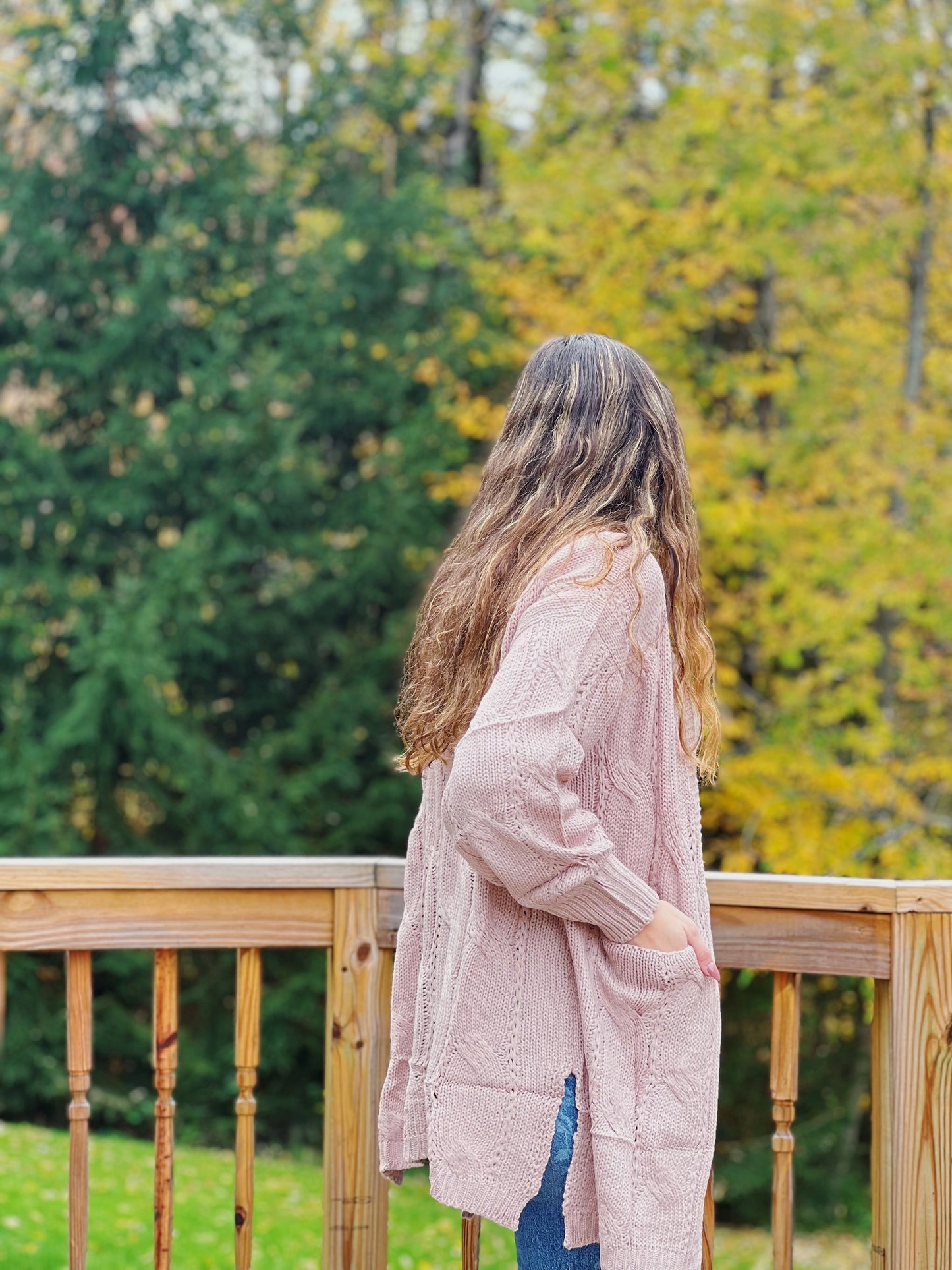 Points to Cozy Cable Knit Sweater Cardigan