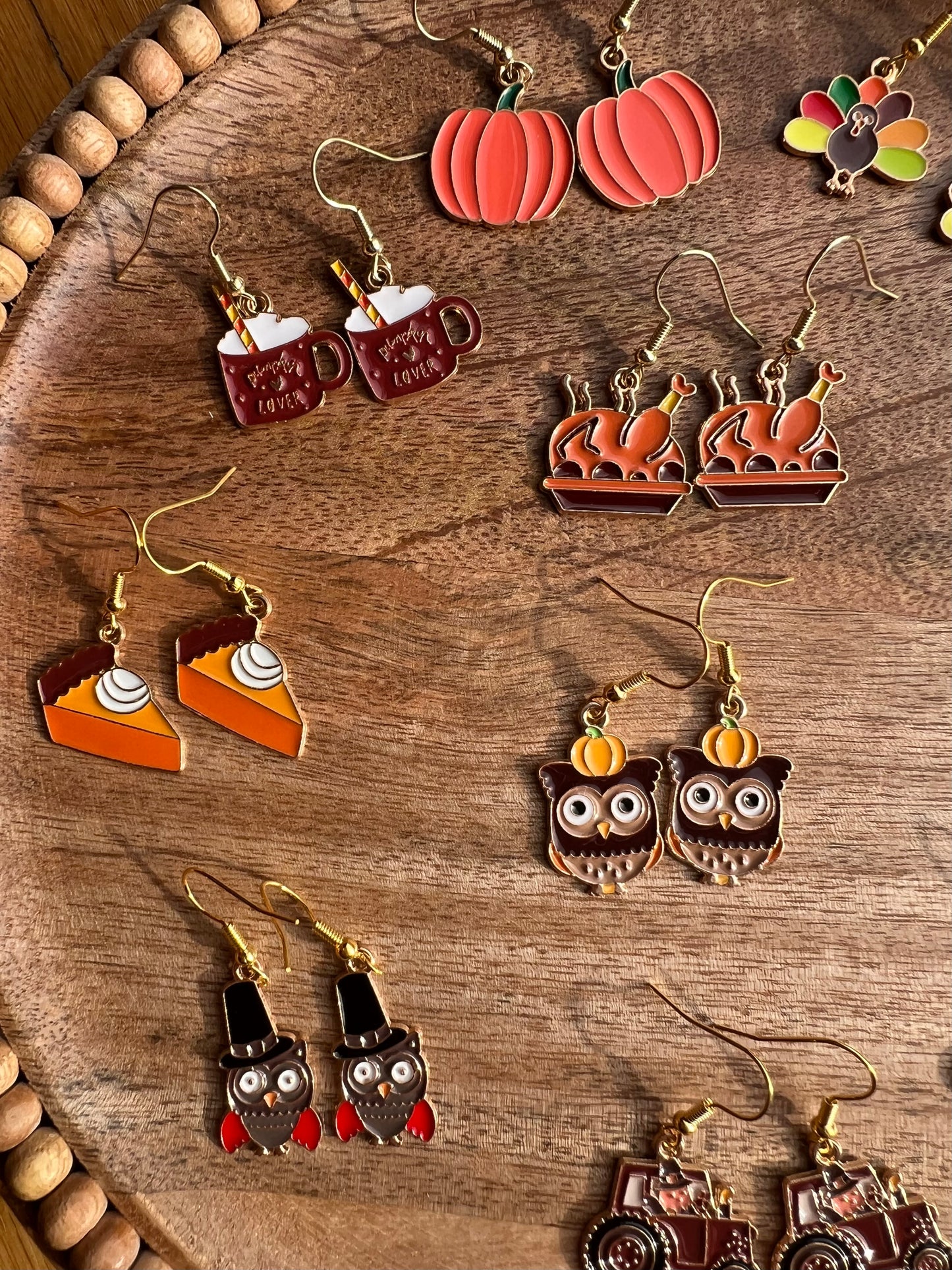 Handmade Thanksgiving Collection Dangle Earrings