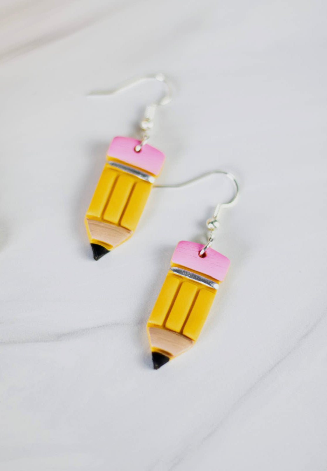Teacher Pencil Clay Dangle Earrings