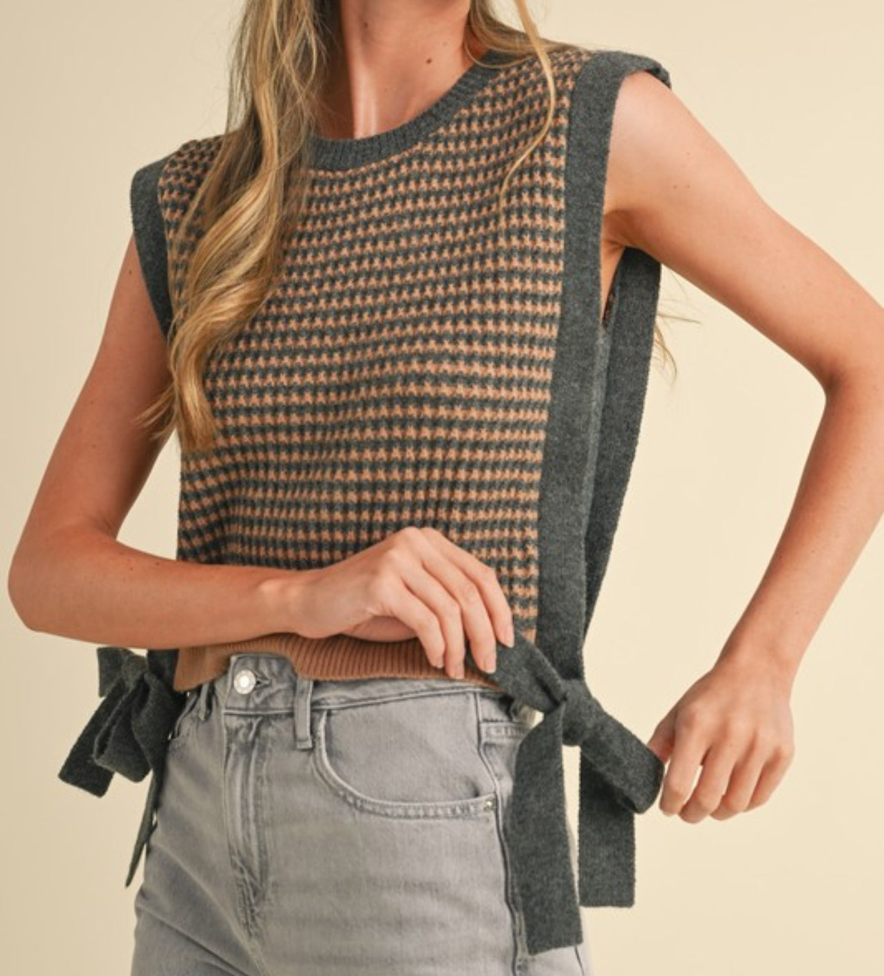 Take Me West Tie Side Sweater Vest