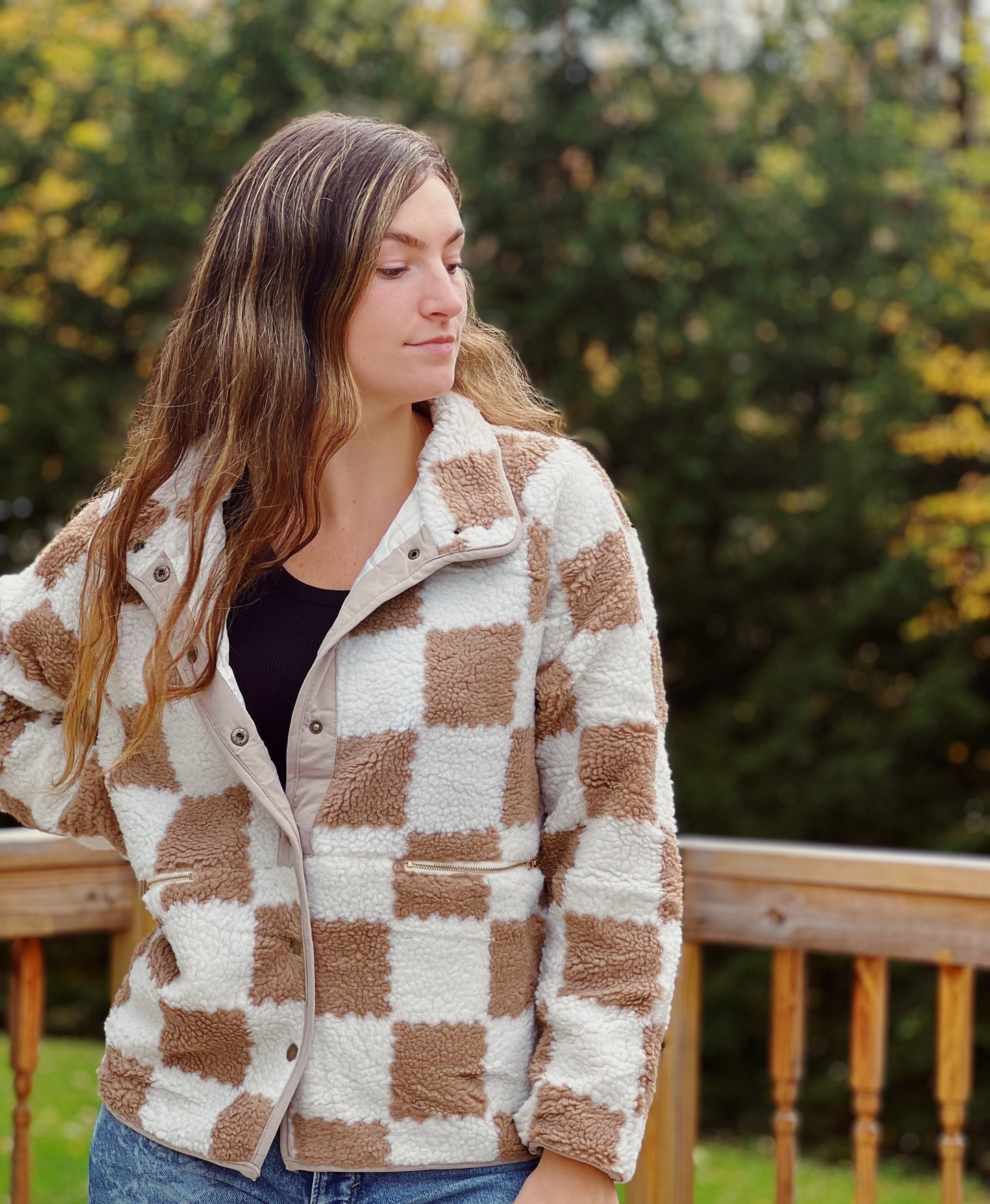 Checkered Sherpa Jacket