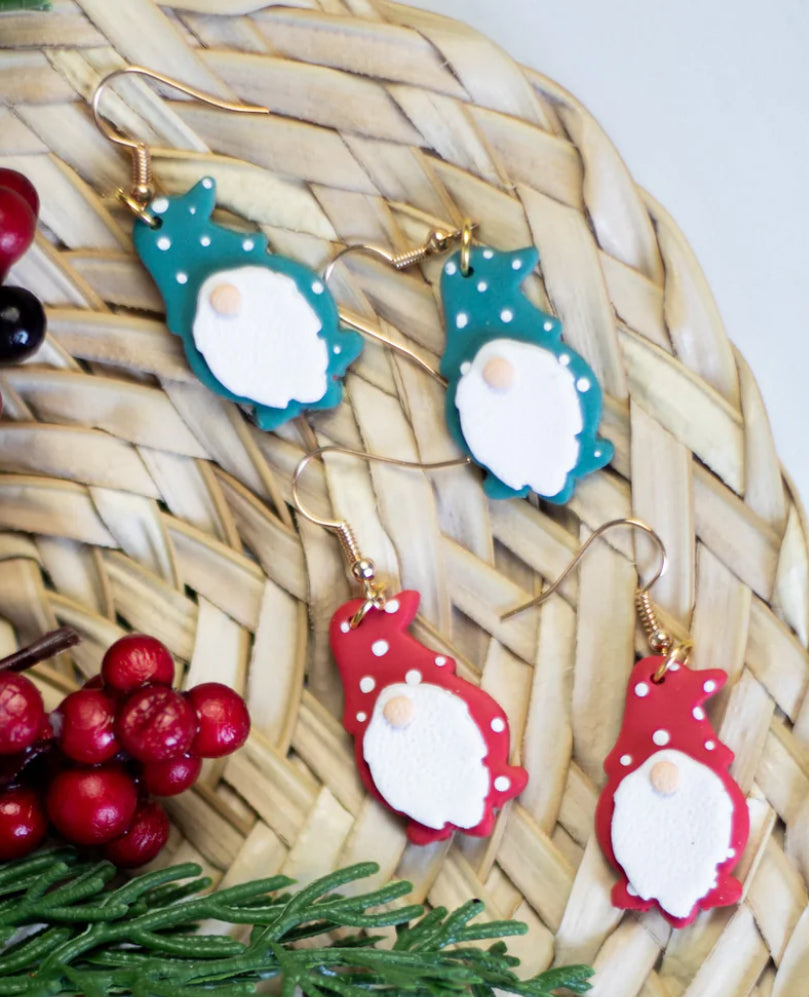 Christmas Gnome Dangle Earrings
