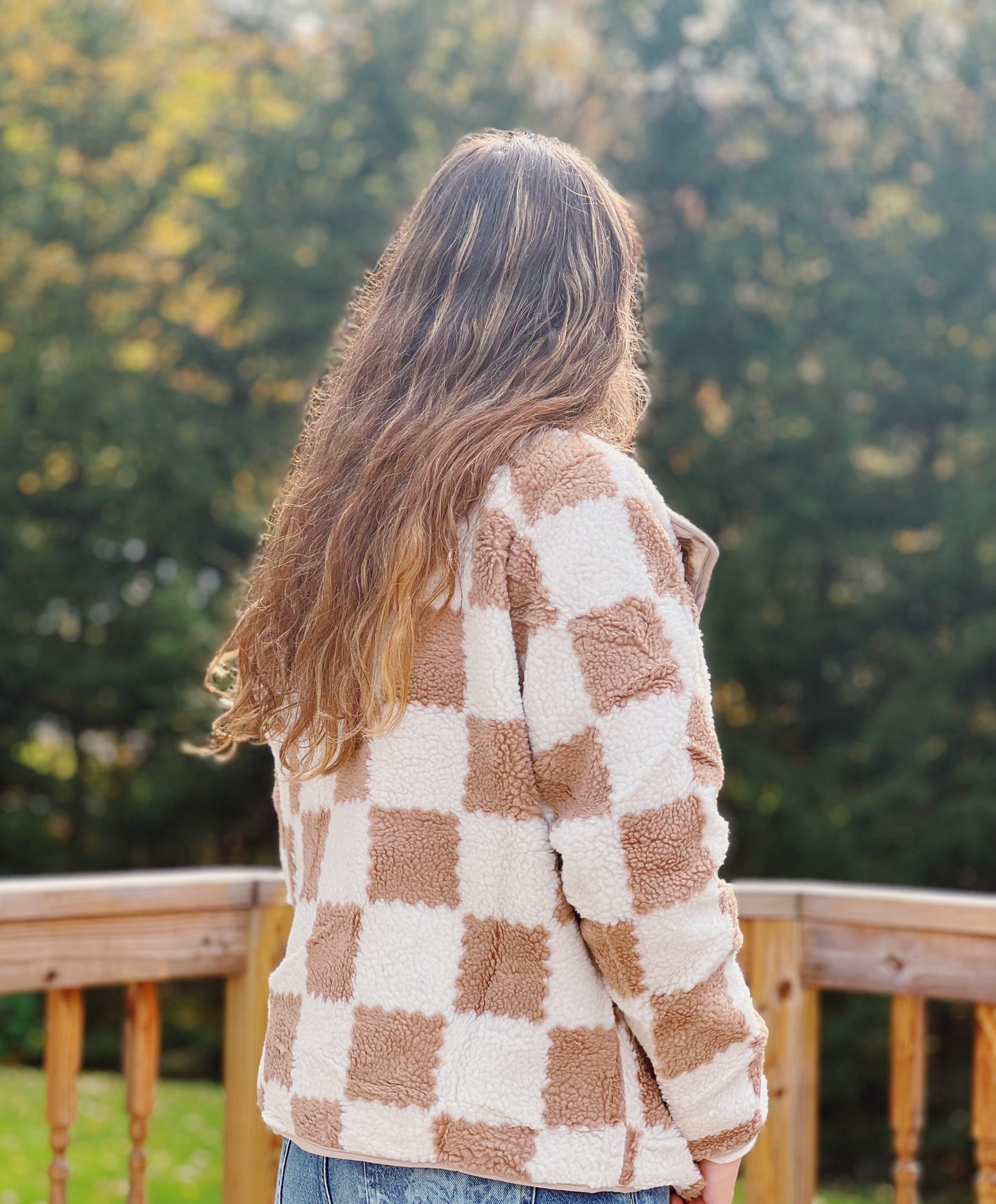 Checkered Sherpa Jacket