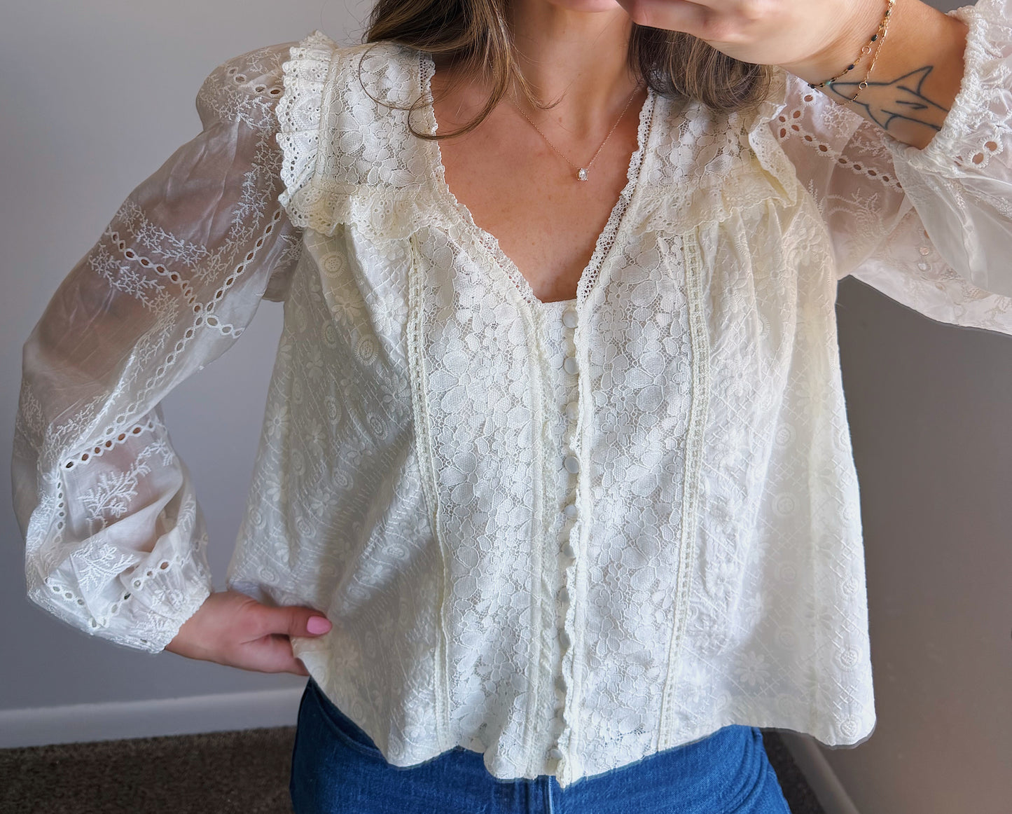 Ivory Daydream Lace Blouse