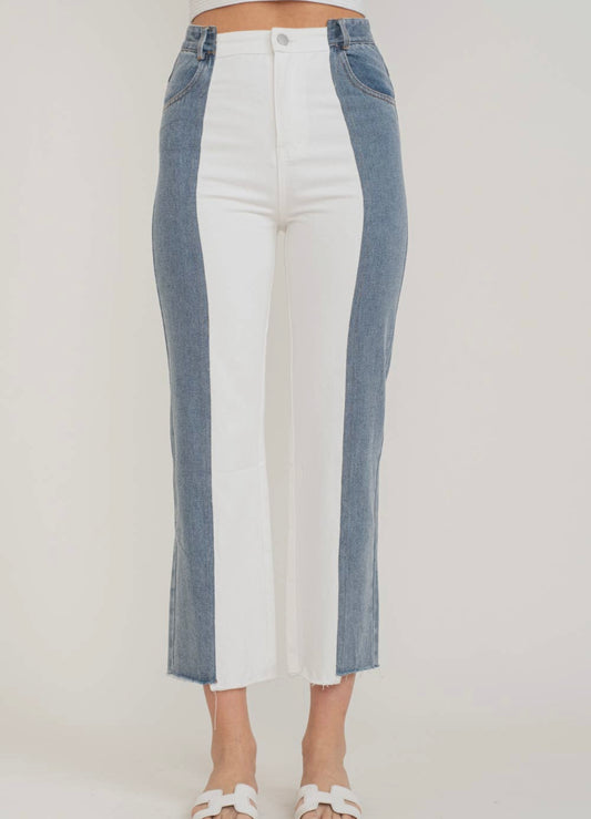 Mix It Up Denim & White 90s Boyfriend Jeans