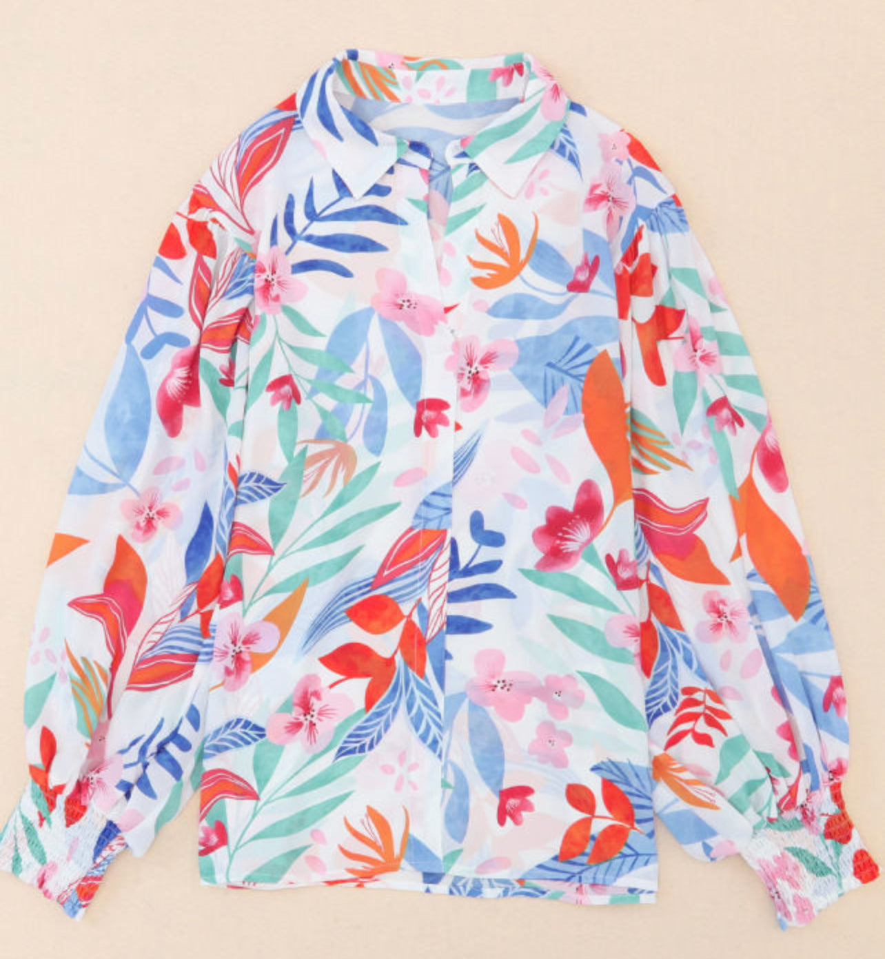 Summer Days Abroad Button Up Blouse