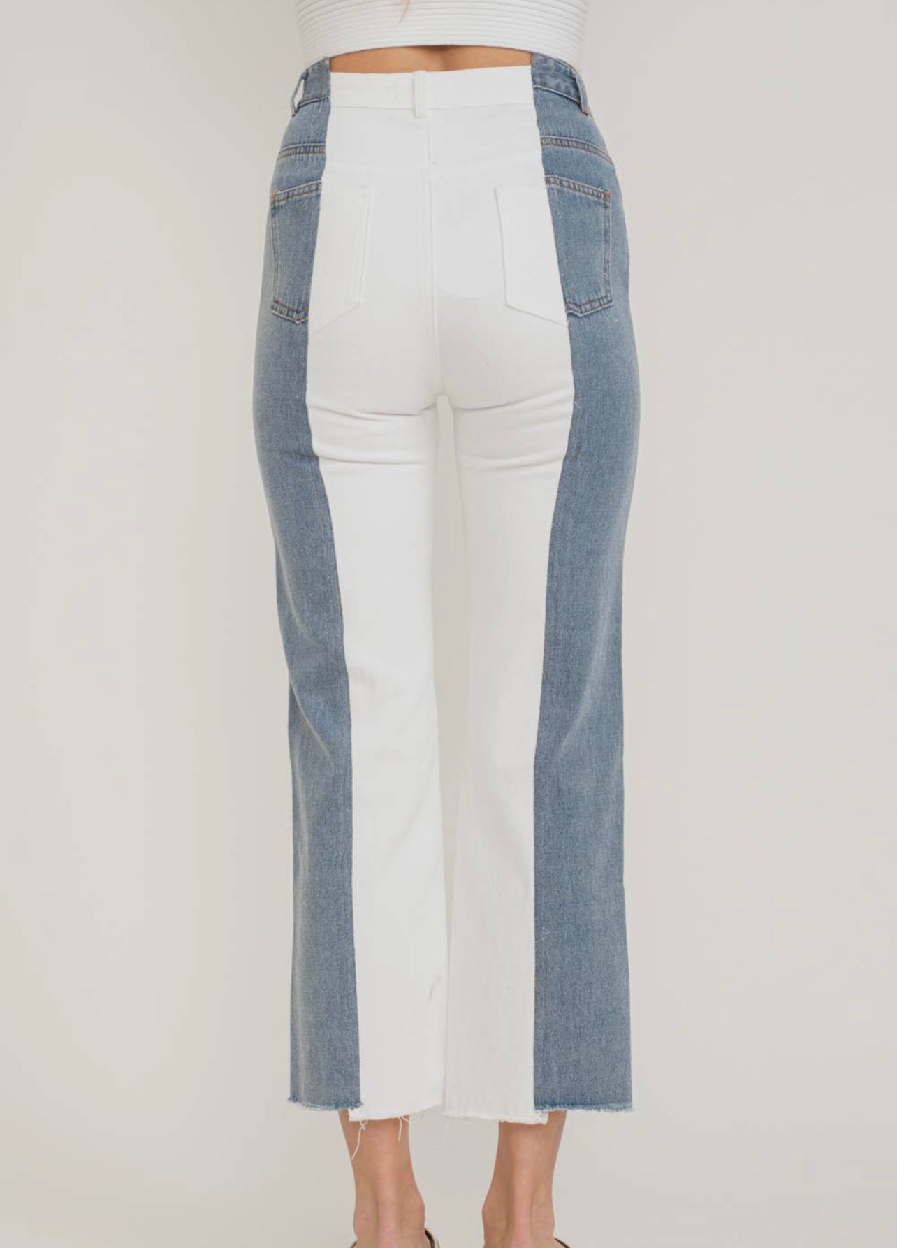 Mix It Up Denim & White 90s Boyfriend Jeans