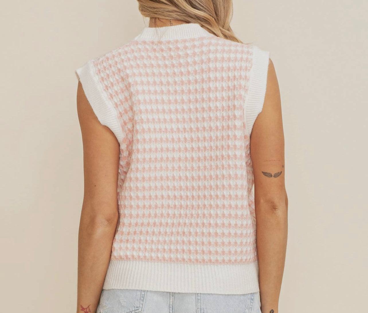 Warm My Heart Pink Sweater Vest