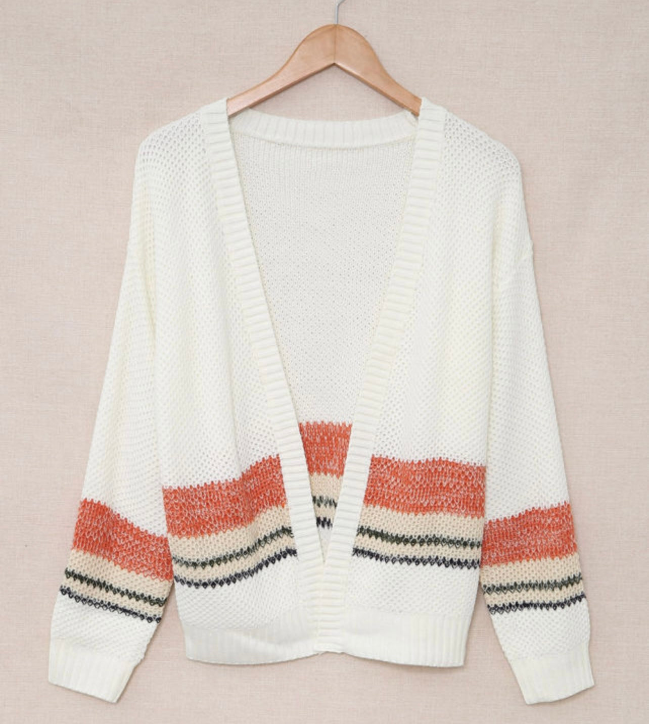 Fall Days Begin Ivory Sweater Cardigan