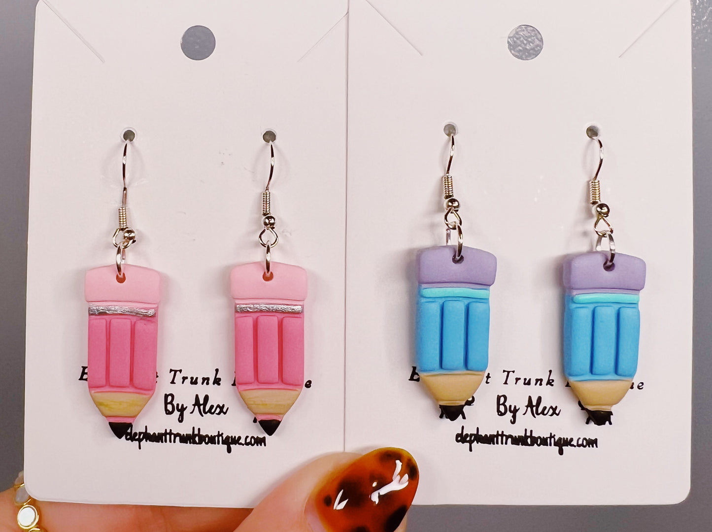Teacher Pencil Clay Dangle Earrings