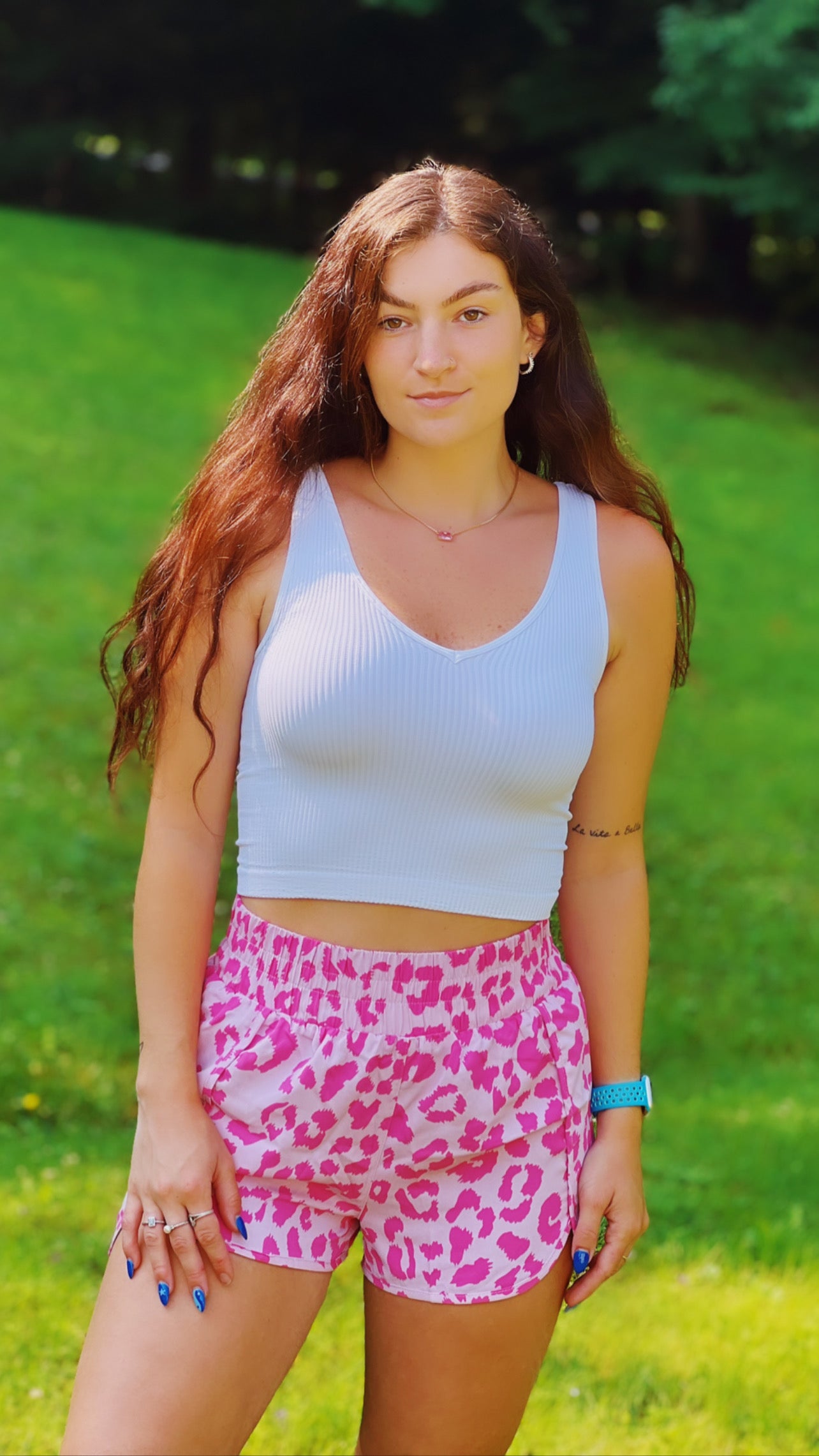 Let’s Move Shorts - Pink Leopard