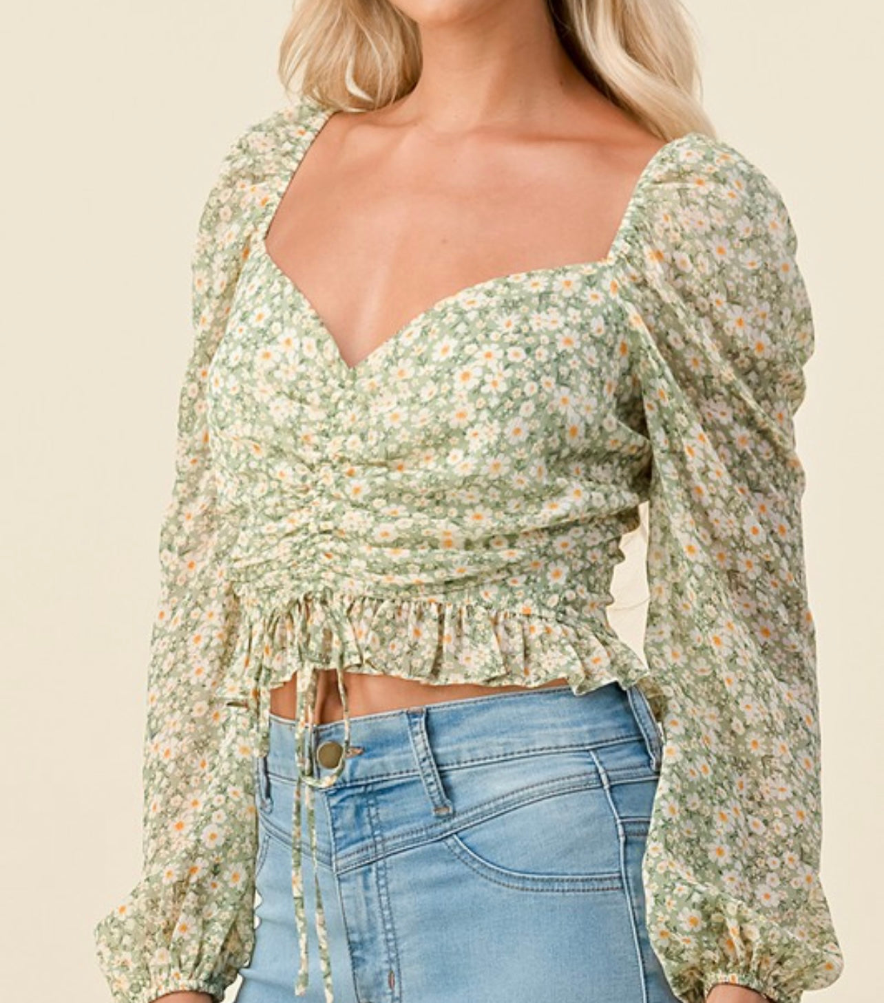 Sage and Daisy Ruffle Blouse