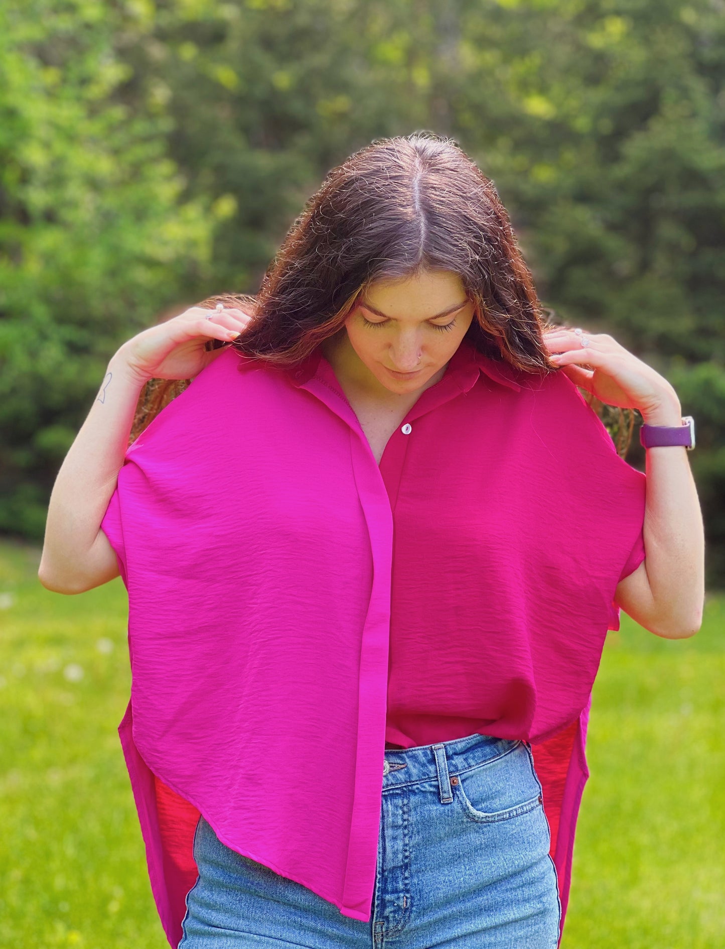 Timeless Beauty Fuchsia Blouse