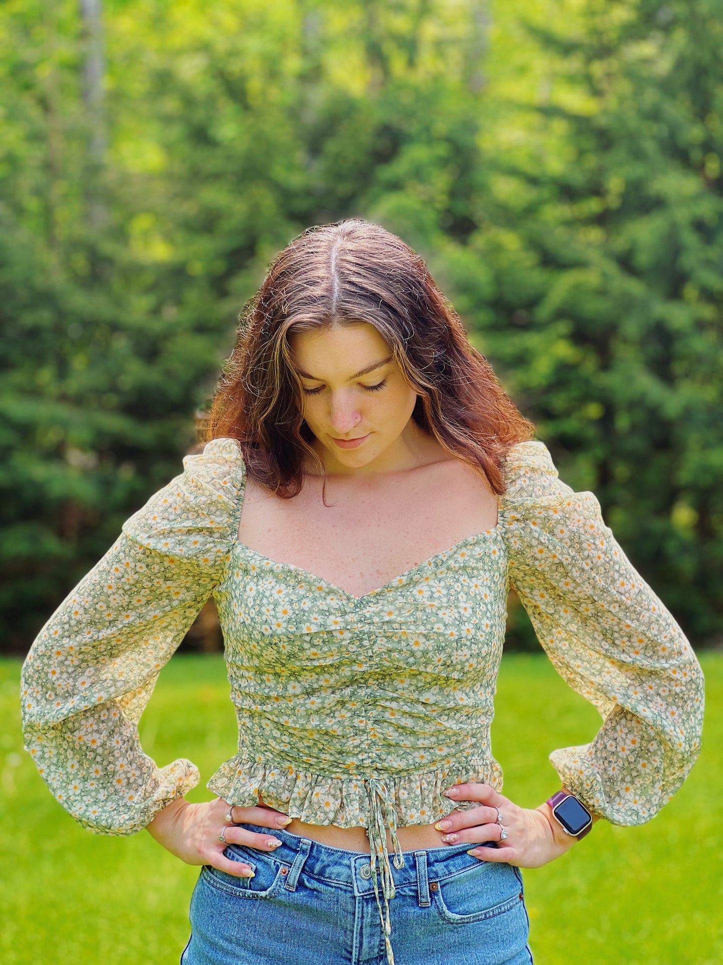 Sage and Daisy Ruffle Blouse