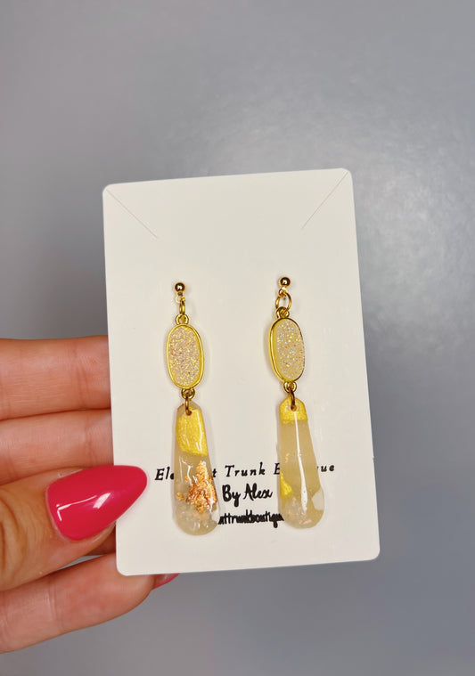 Days of Gold Gem Clay Earrings