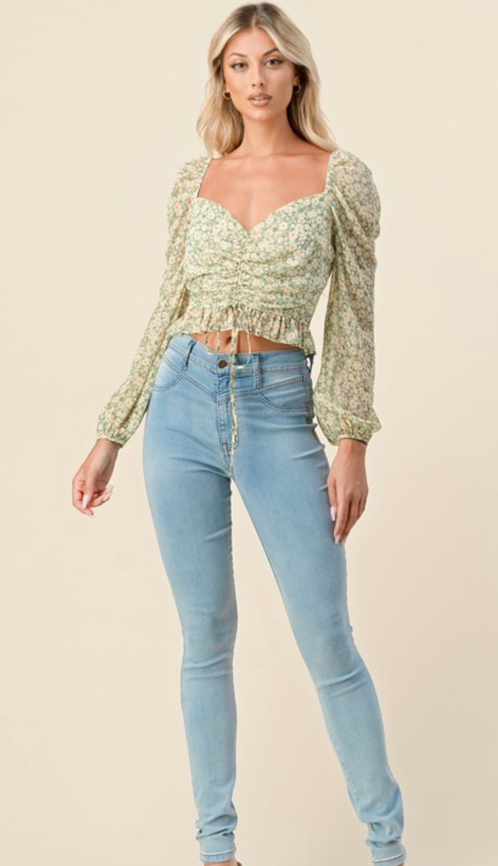 Sage and Daisy Ruffle Blouse
