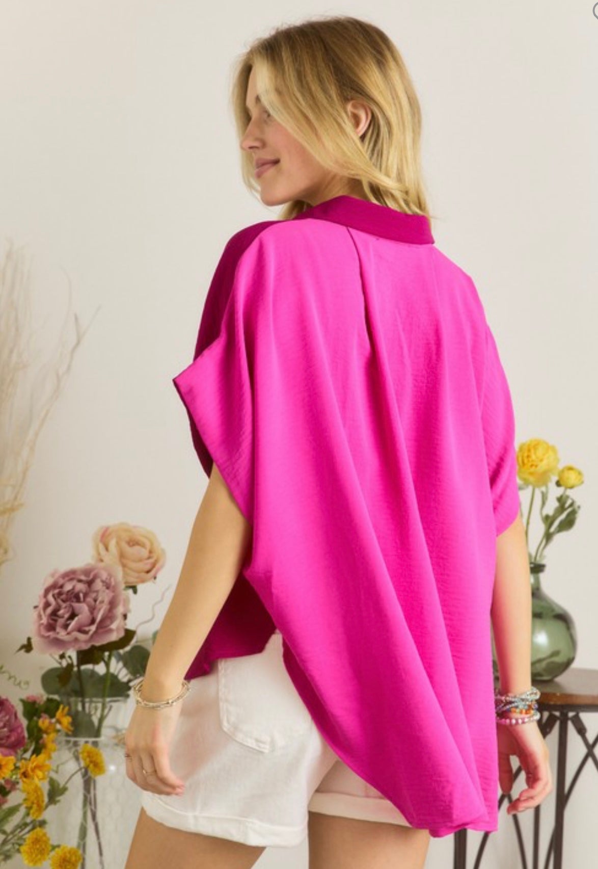 Timeless Beauty Fuchsia Blouse
