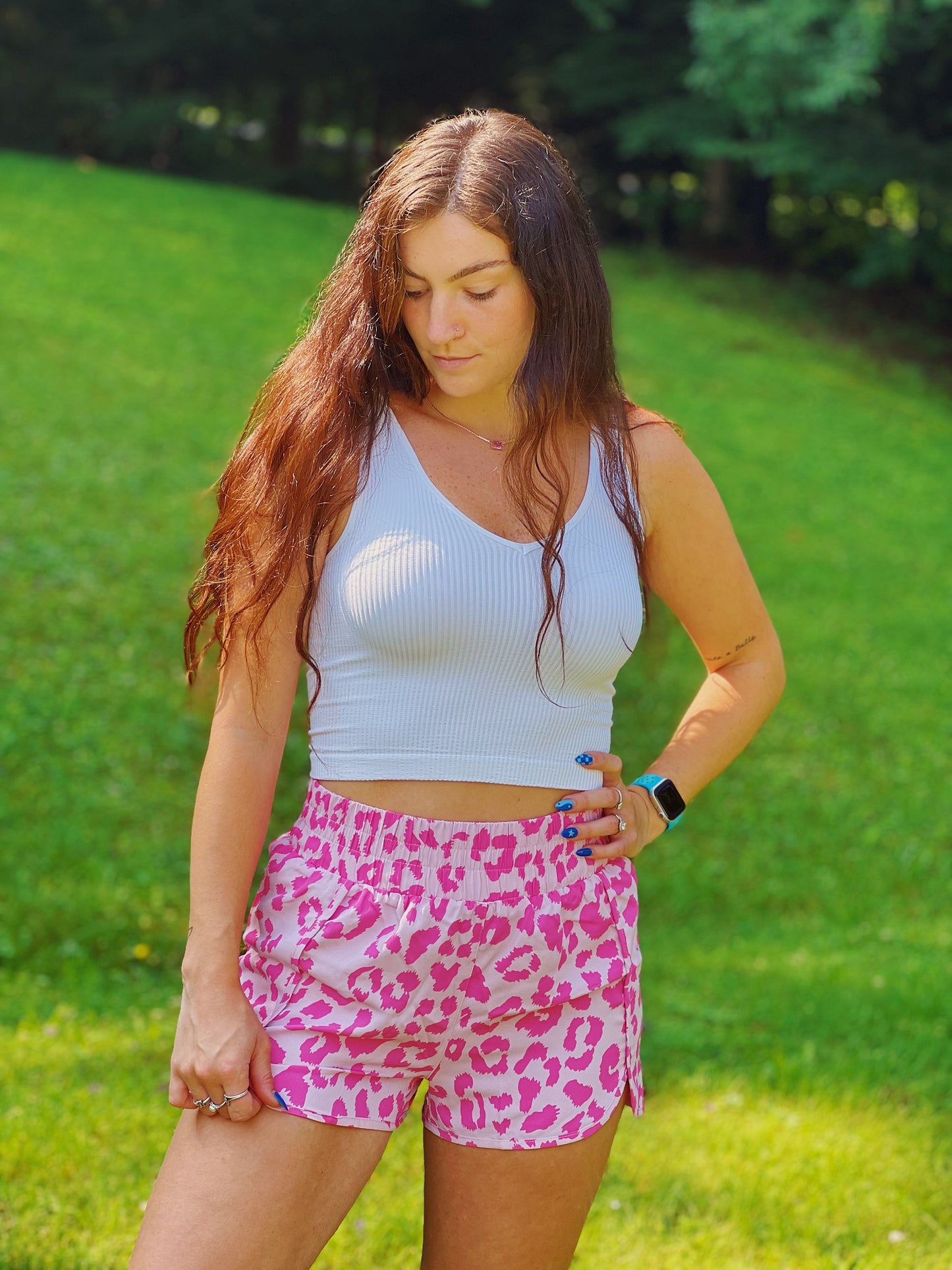 Let’s Move Shorts - Pink Leopard