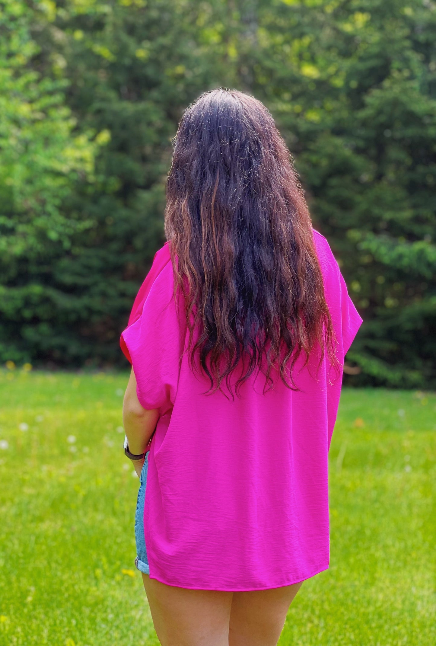 Timeless Beauty Fuchsia Blouse