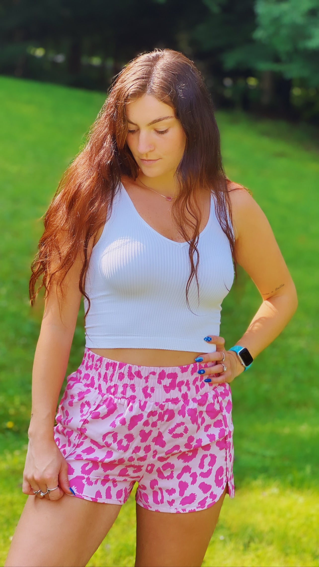 Let’s Move Shorts - Pink Leopard
