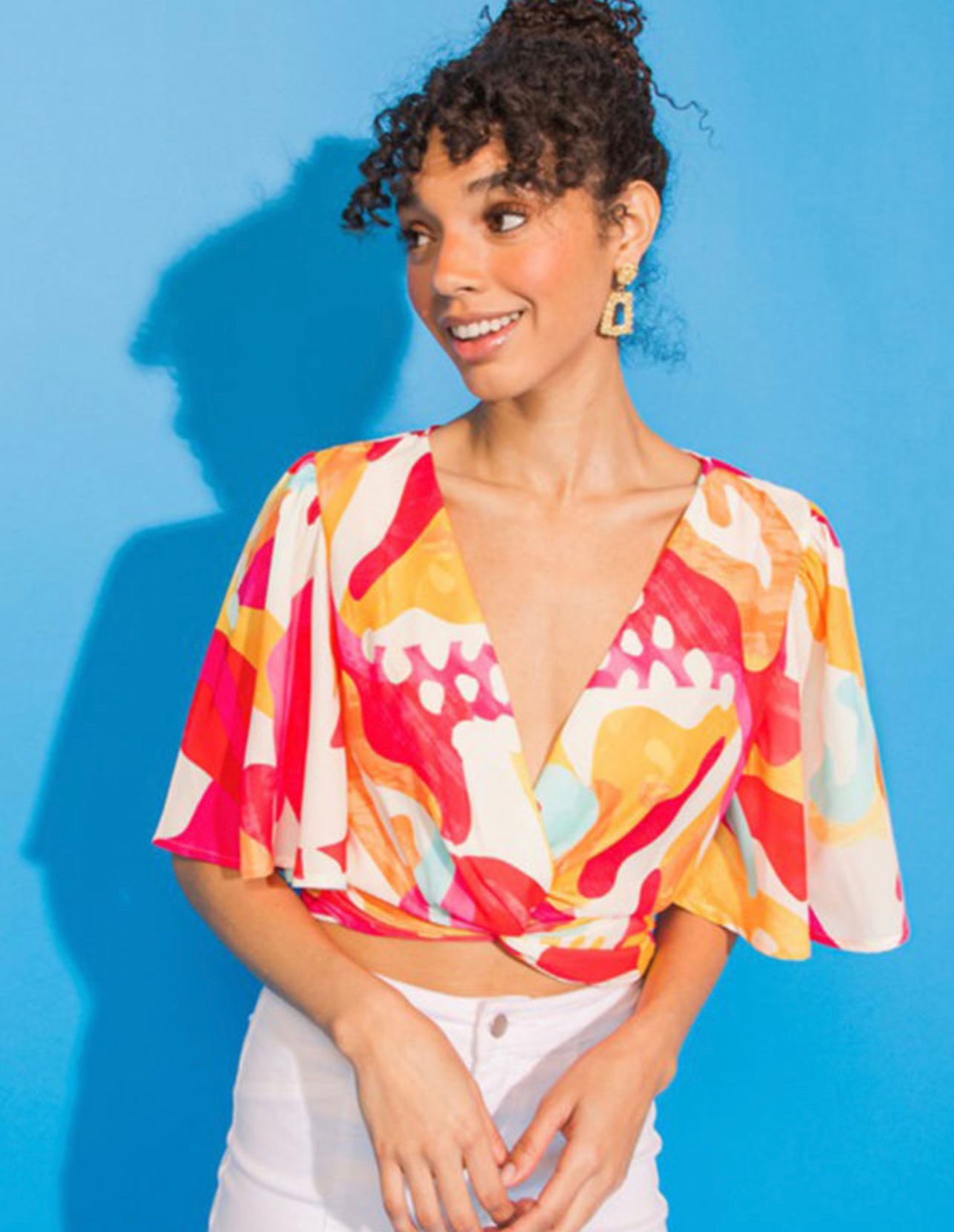 Perfectly Flirty Twist Front Blouse