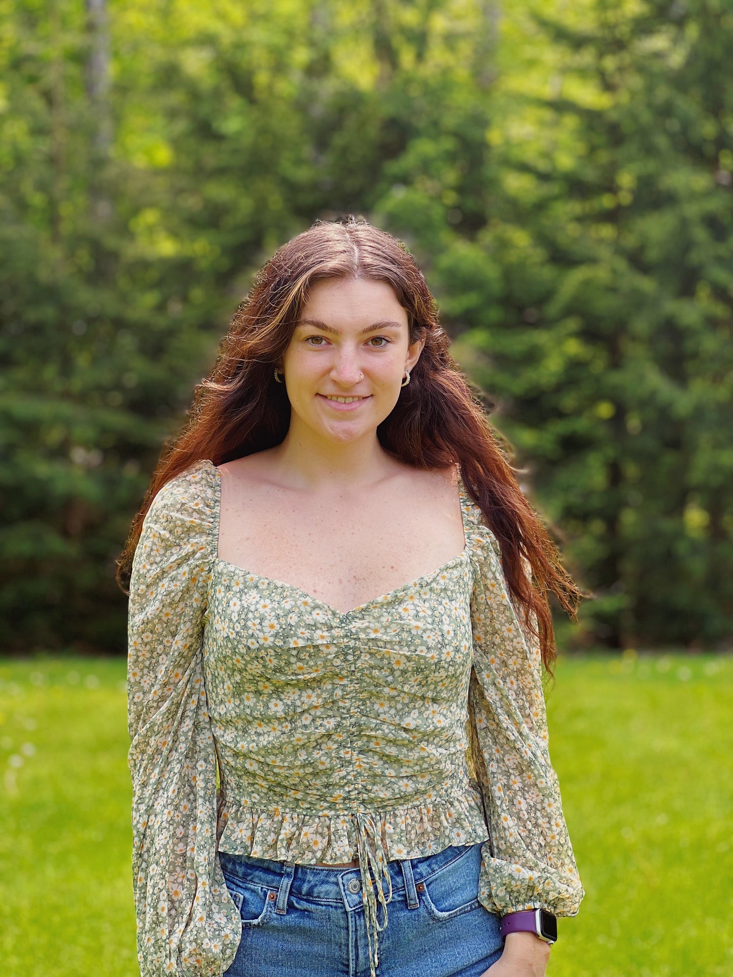 Sage and Daisy Ruffle Blouse