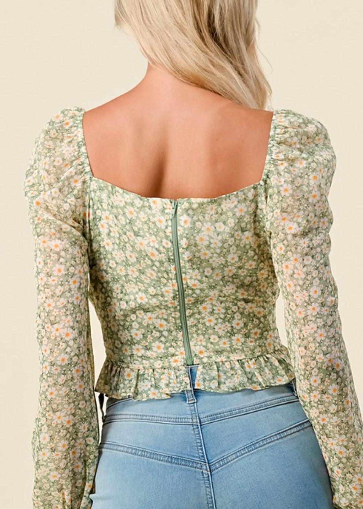 Sage and Daisy Ruffle Blouse