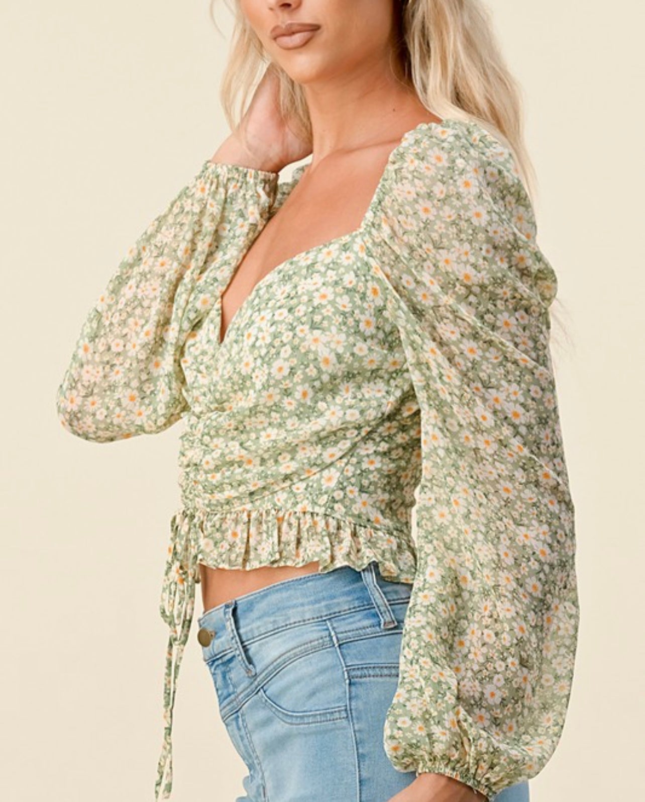 Sage and Daisy Ruffle Blouse