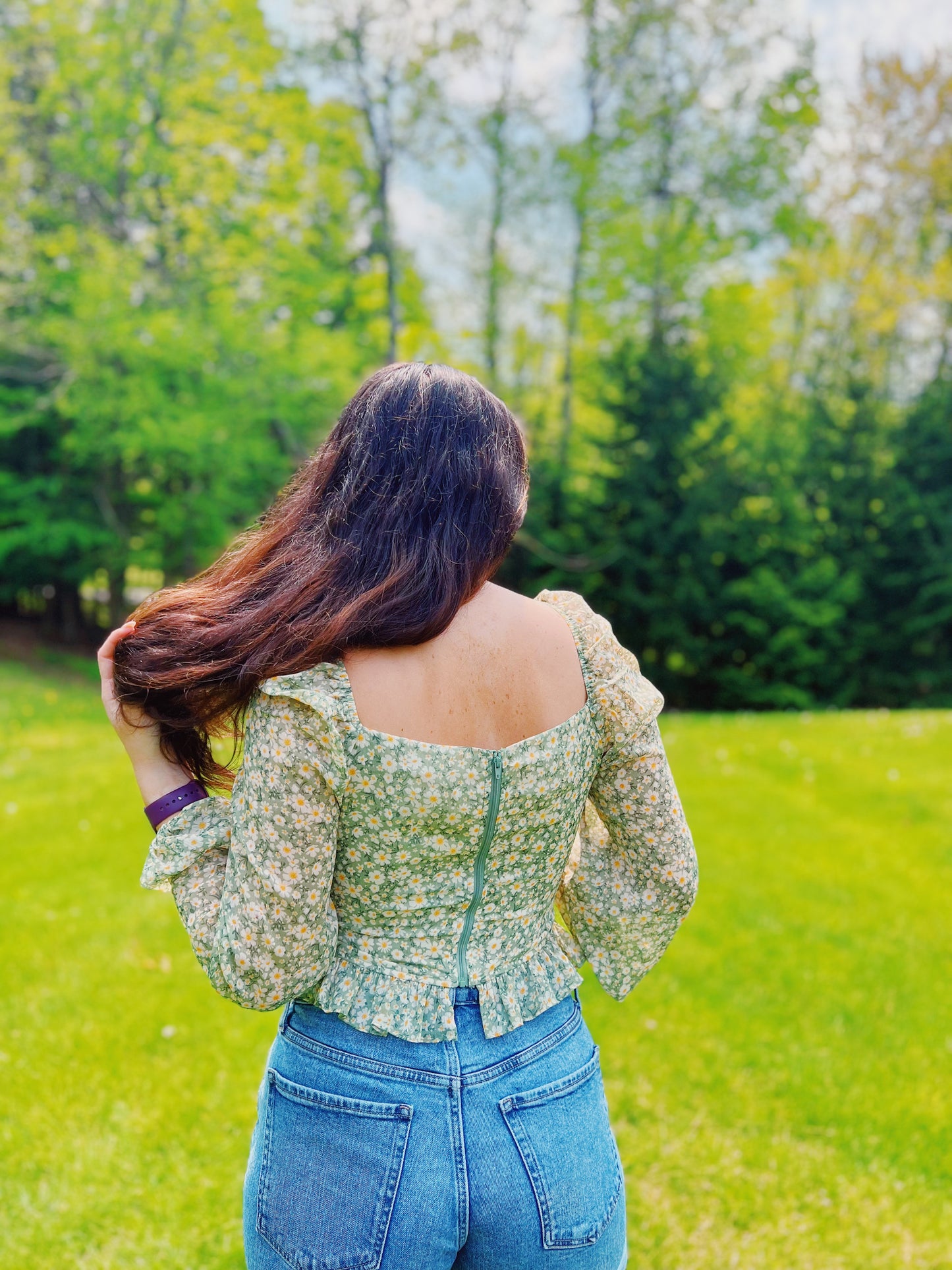 Sage and Daisy Ruffle Blouse