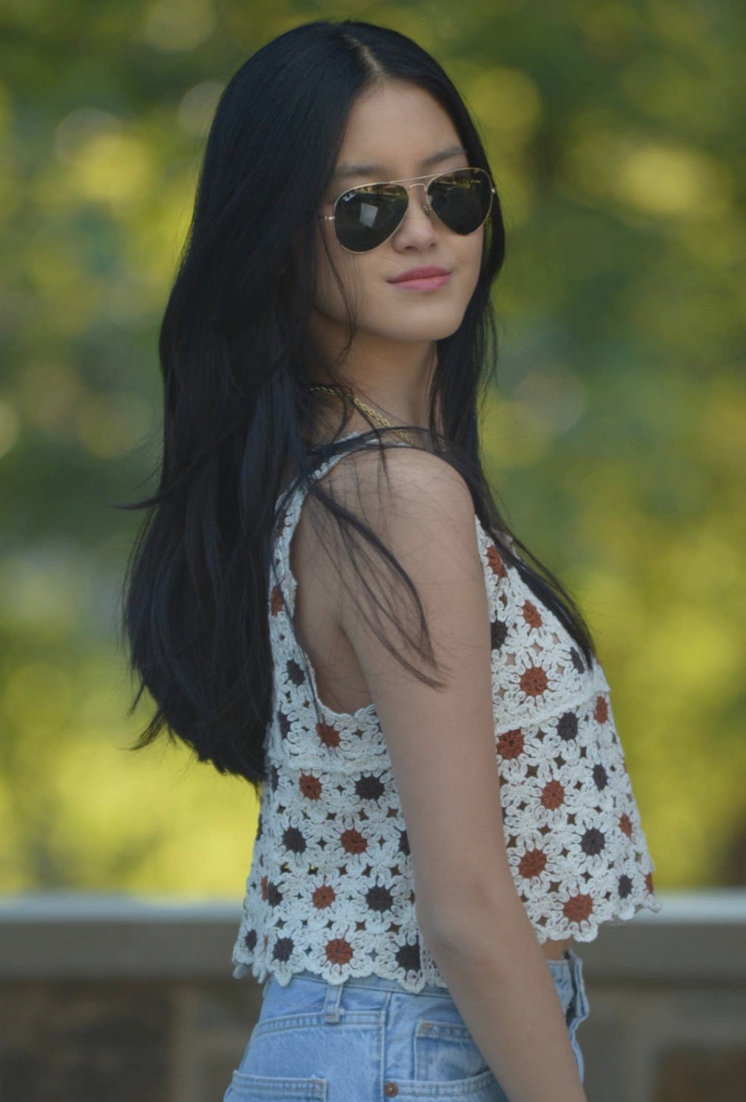 Field of Daises Crochet Tank