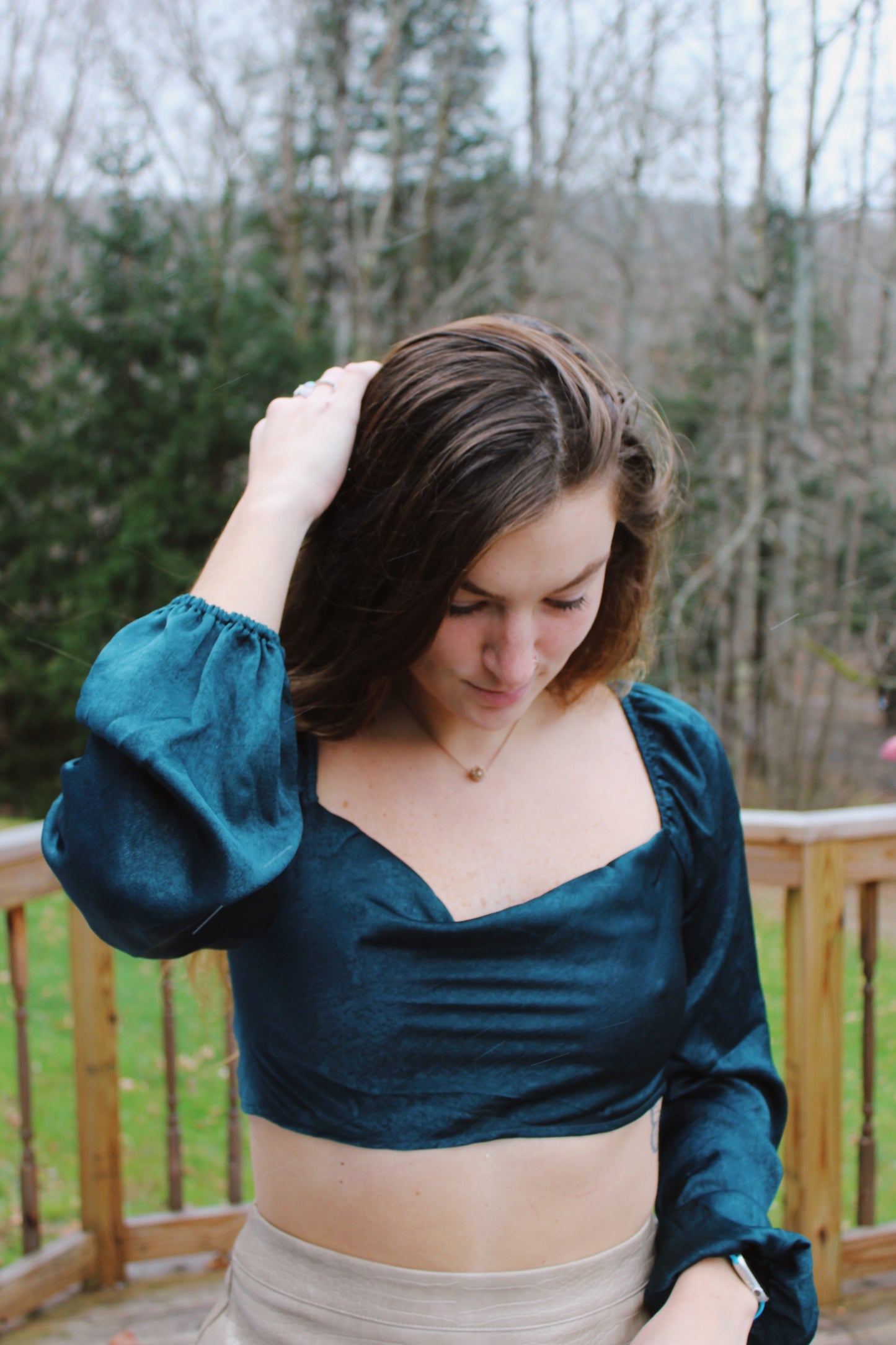 Midnight Mood Teal Top