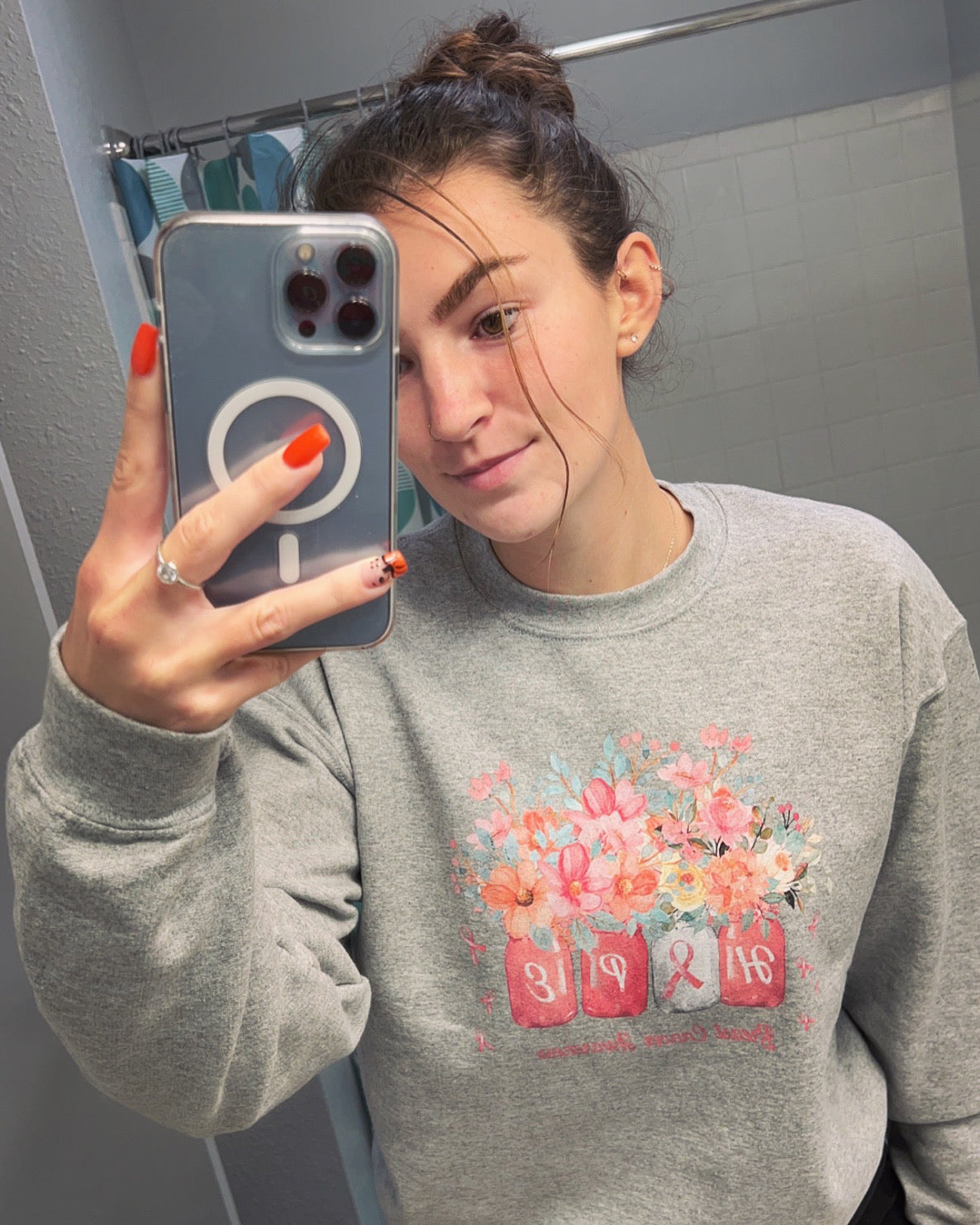 HOPE Breast Cancer Mason Jar Crewneck