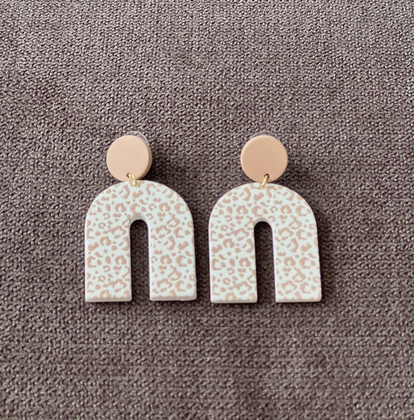 Cheetah Arch Dangle Earrings