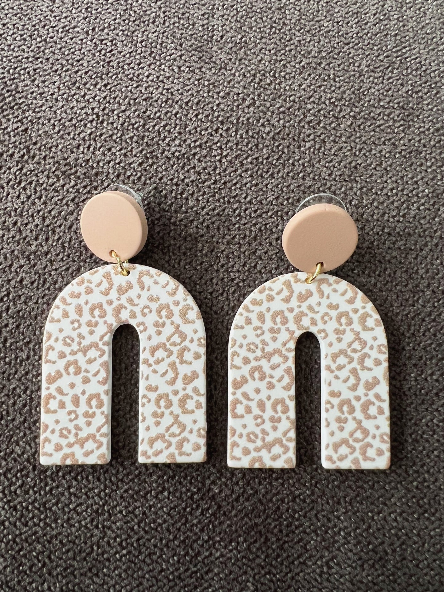 Cheetah Arch Dangle Earrings