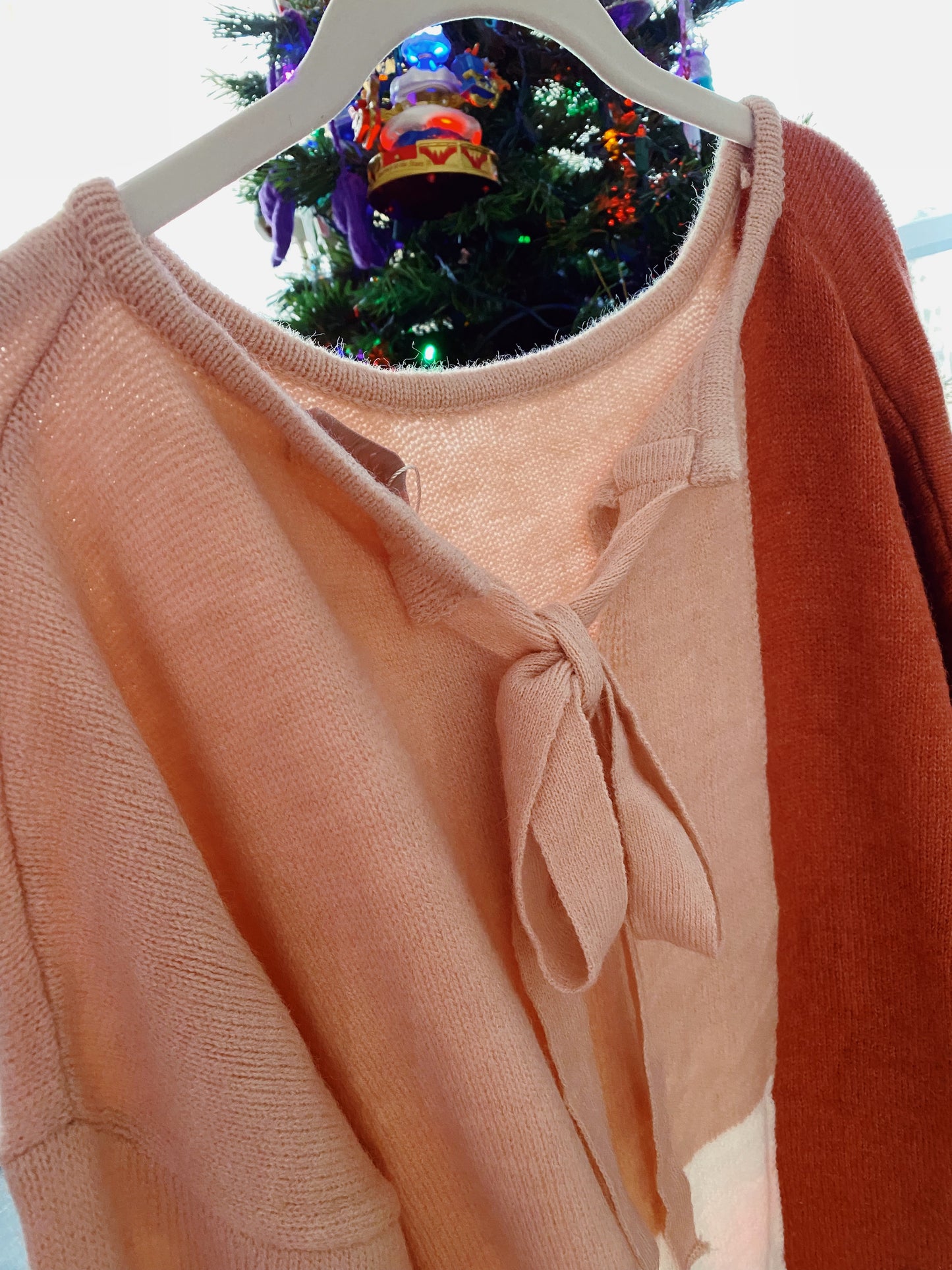 Pretty in Pink Color Block Sweater