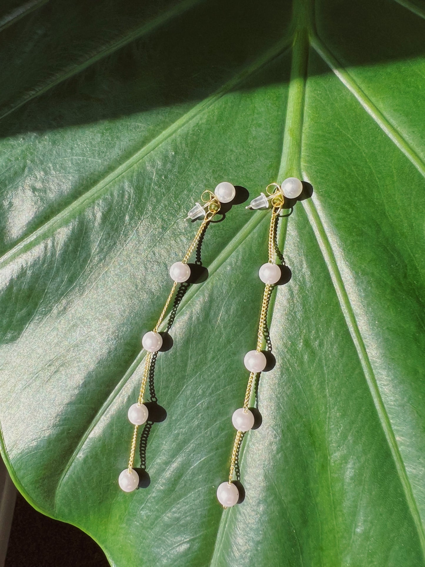 String of Pearls Dangle Earrings