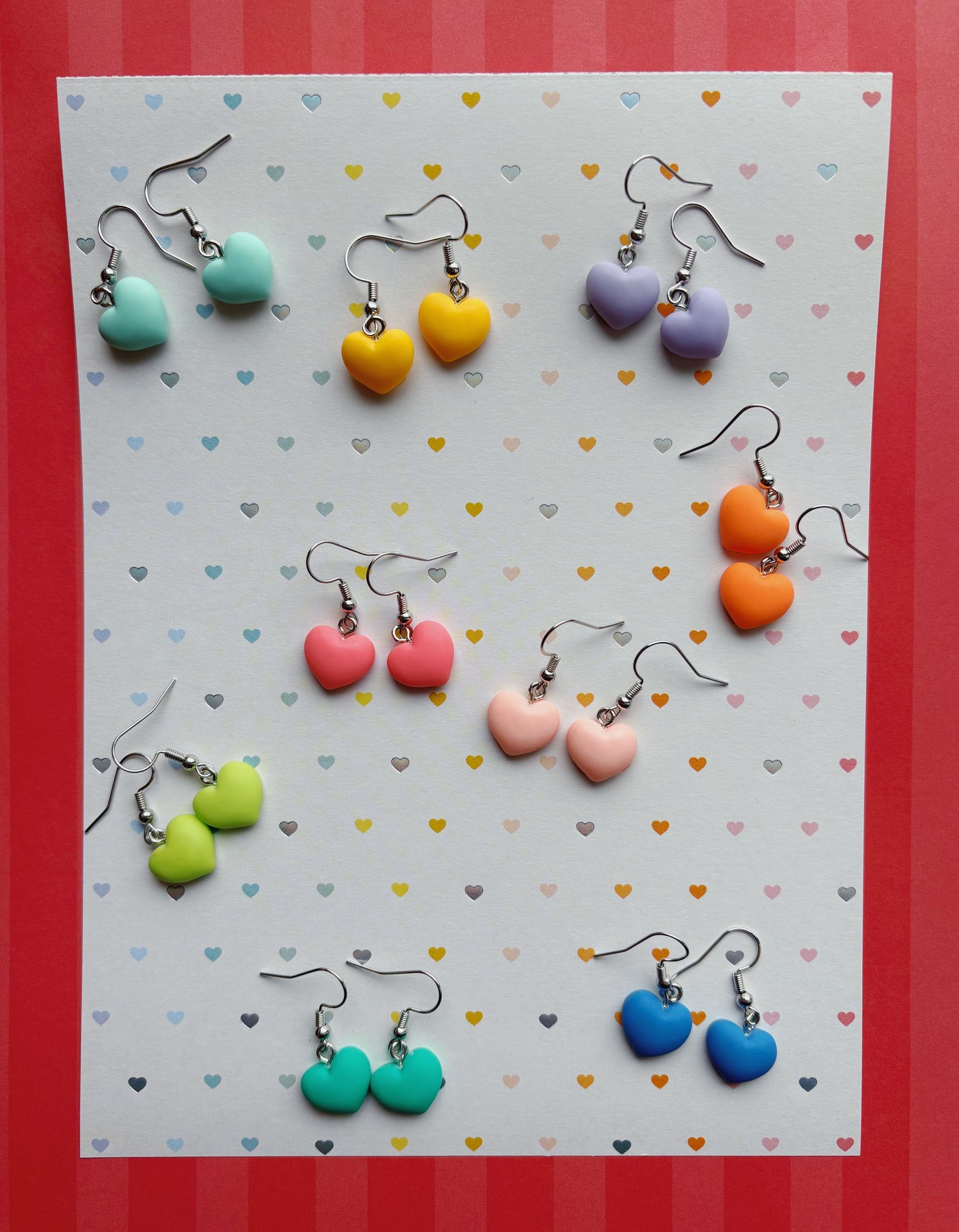 Valentines Heart Dangle Earrings