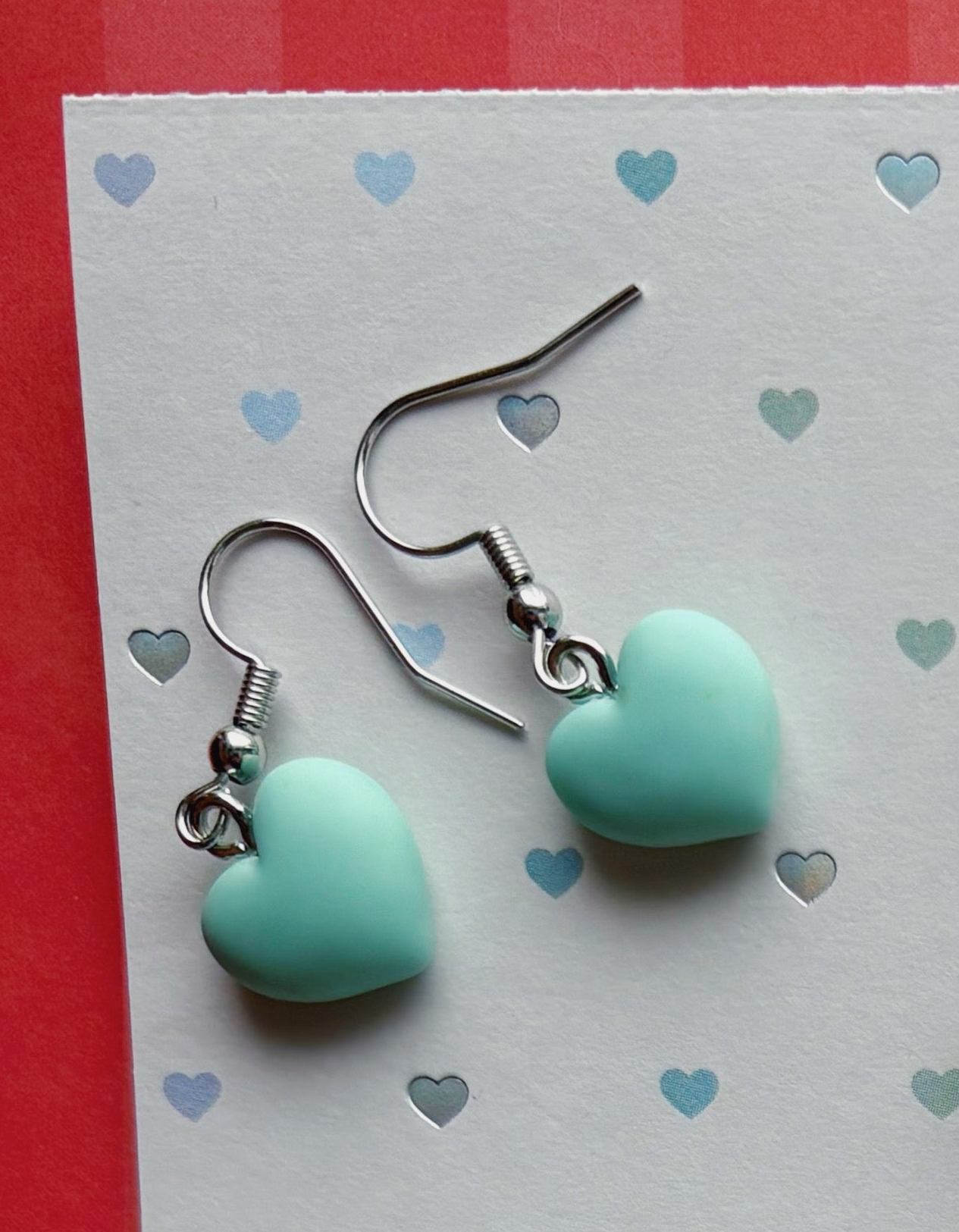 Valentines Heart Dangle Earrings