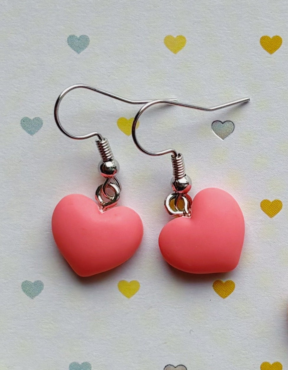 Valentines Heart Dangle Earrings