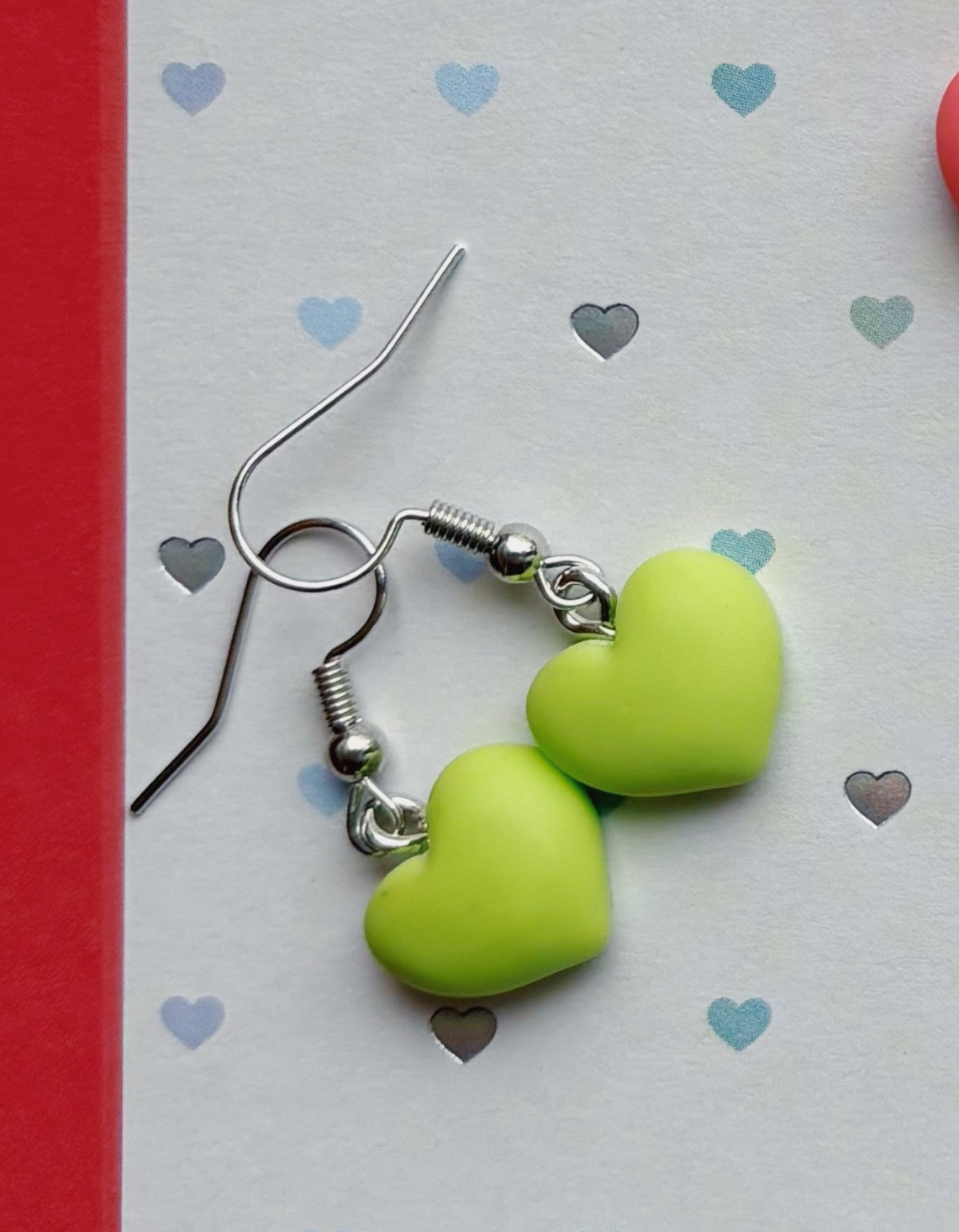 Valentines Heart Dangle Earrings