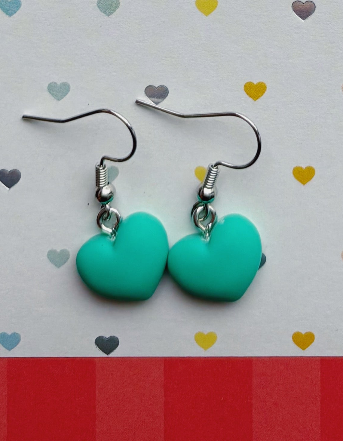Valentines Heart Dangle Earrings