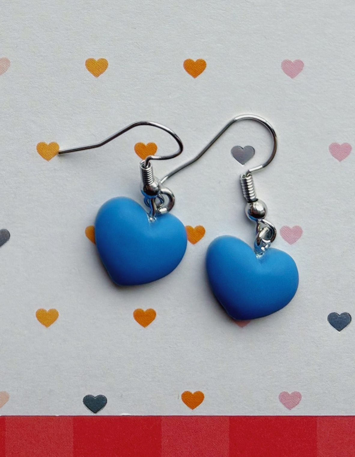 Valentines Heart Dangle Earrings