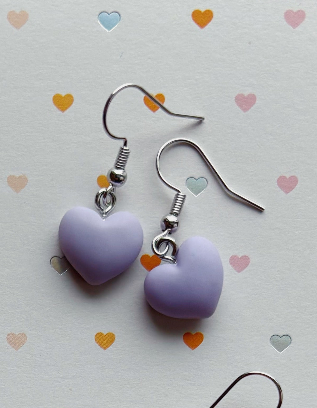 Valentines Heart Dangle Earrings