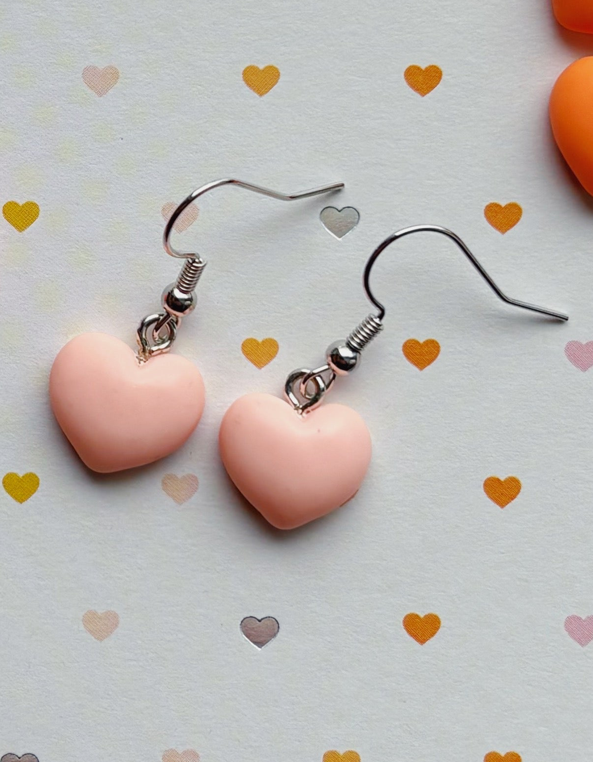 Valentines Heart Dangle Earrings
